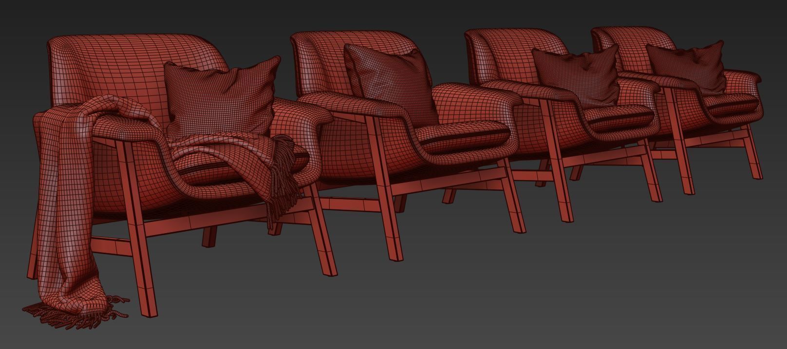 Agnese Armchair by Tacchini 3D model_8