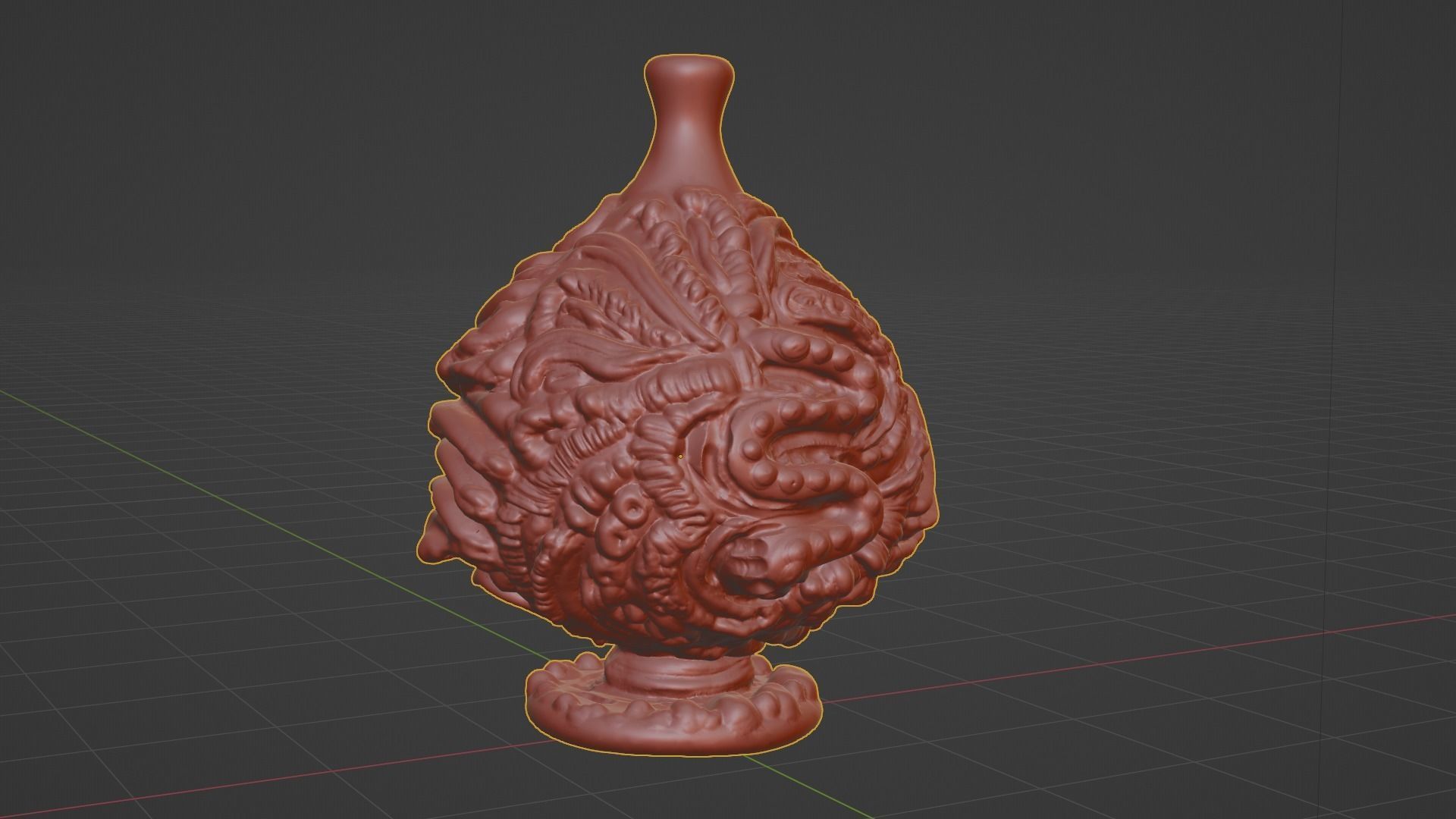 Serpe Terracotta Vase with Antique mandala details 3D model_28