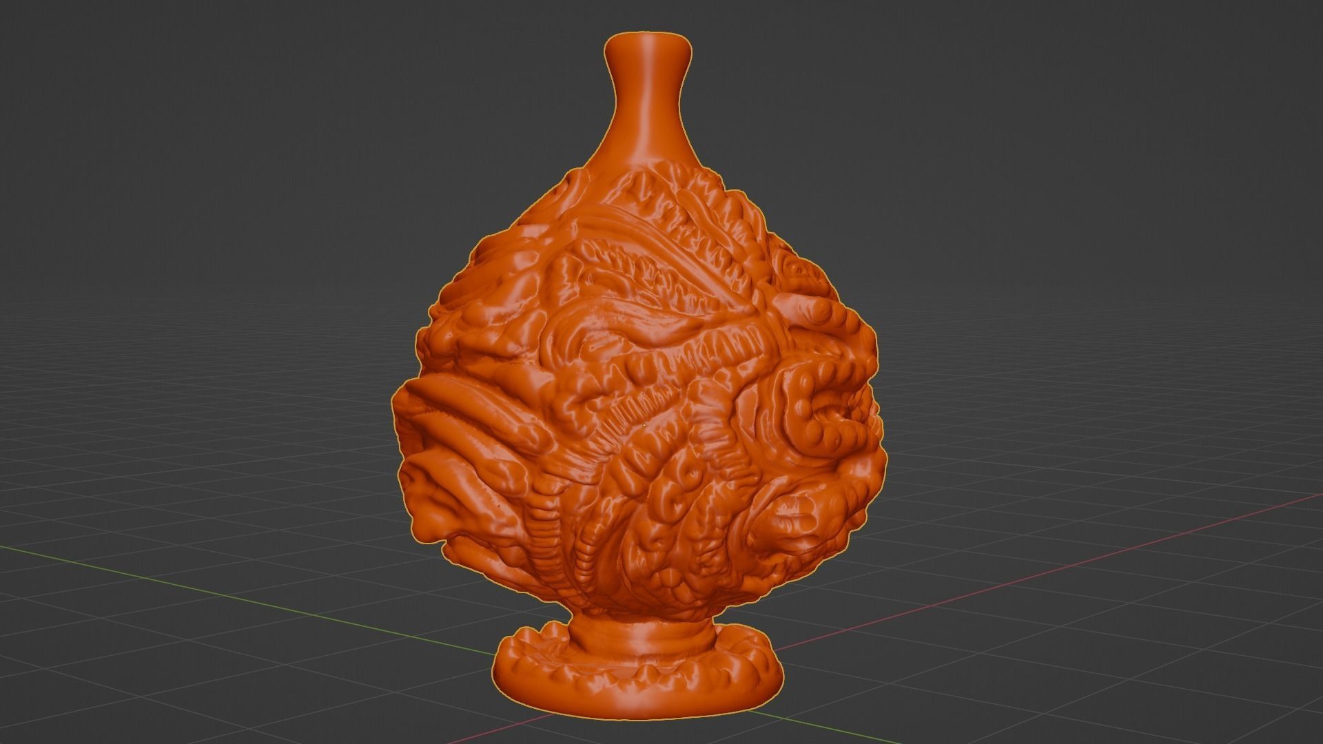 Serpe Terracotta Vase with Antique mandala details 3D model_22