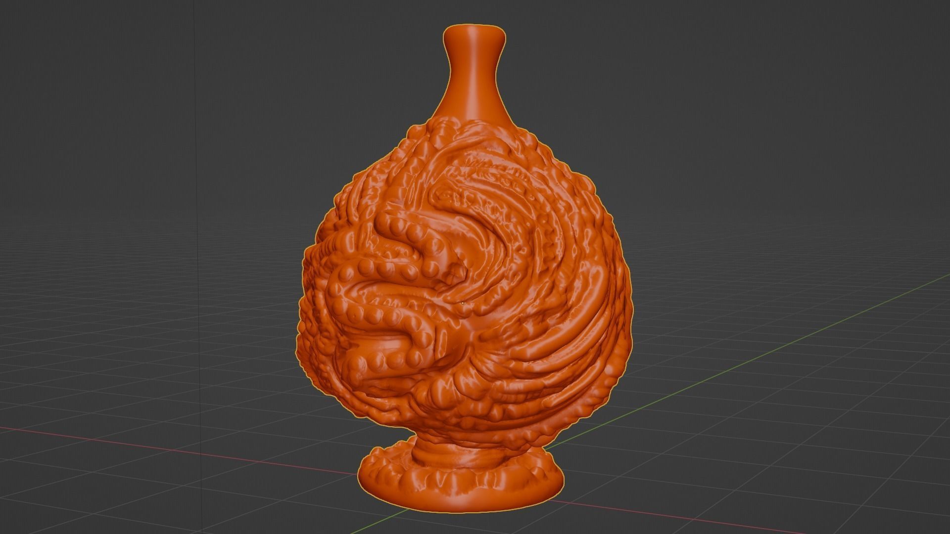 Serpe Terracotta Vase with Antique mandala details 3D model_23