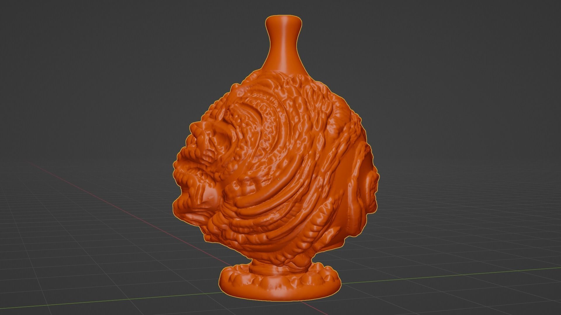Serpe Terracotta Vase with Antique mandala details 3D model_24