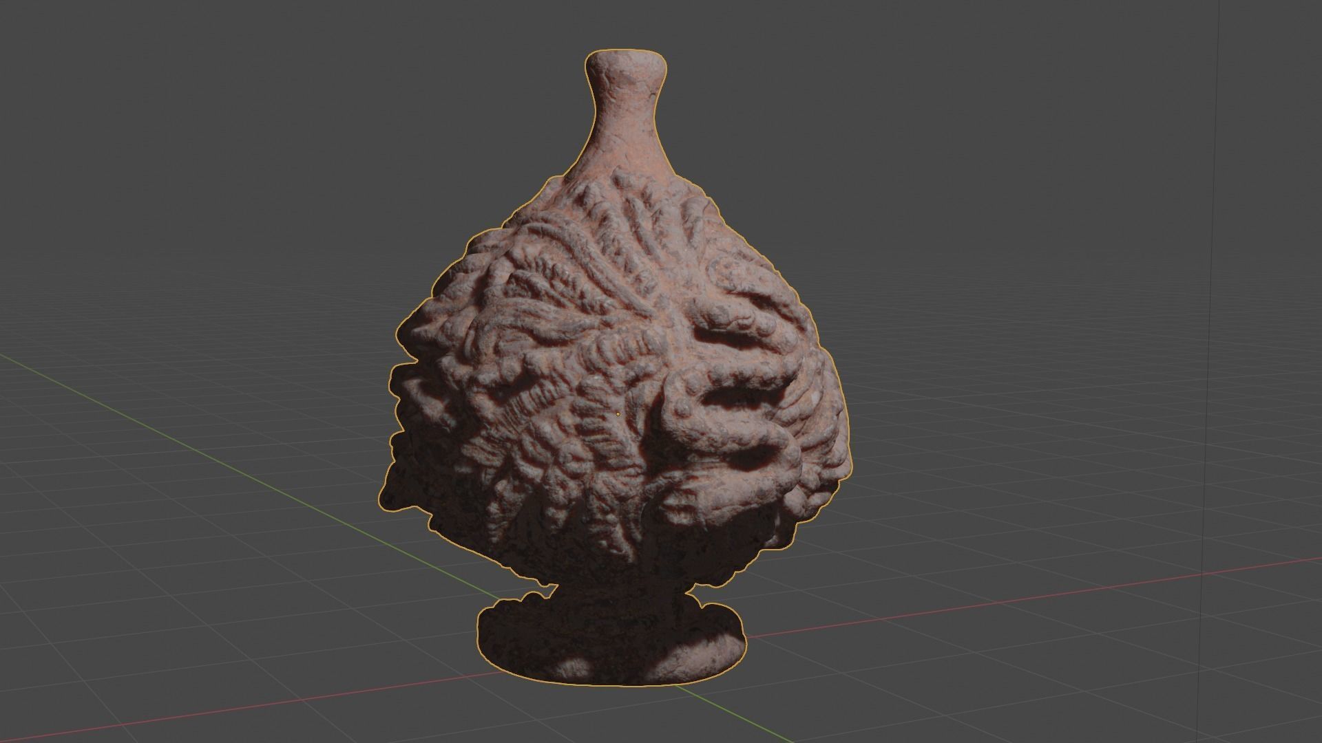 Serpe Terracotta Vase with Antique mandala details 3D model_26