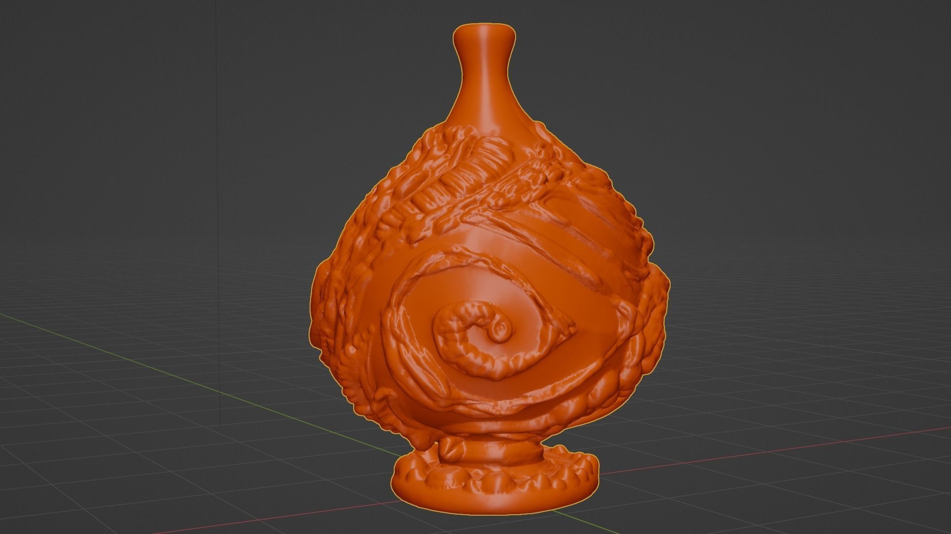 Serpe Terracotta Vase with Antique mandala details 3D model_21