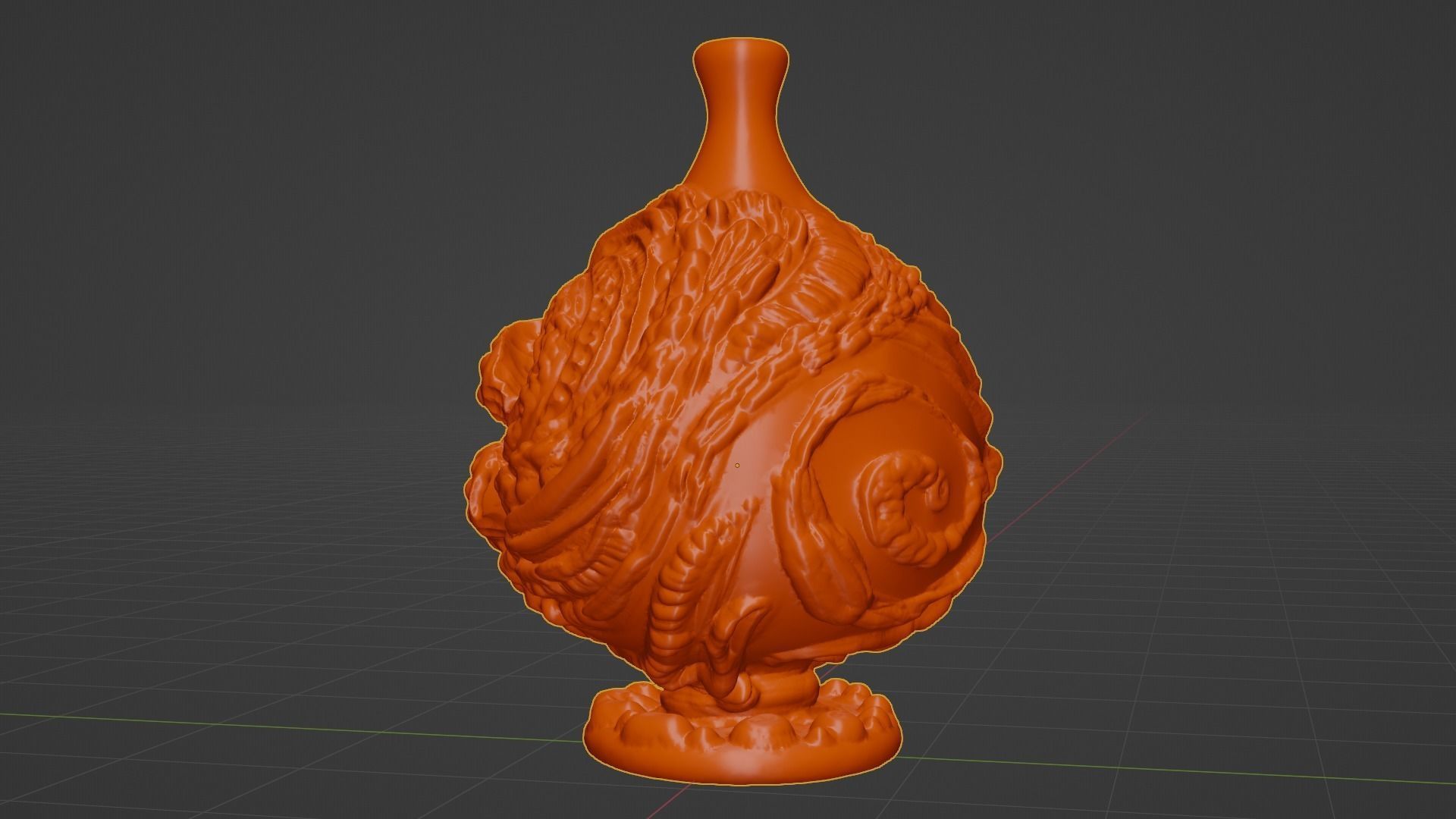 Serpe Terracotta Vase with Antique mandala details 3D model_20