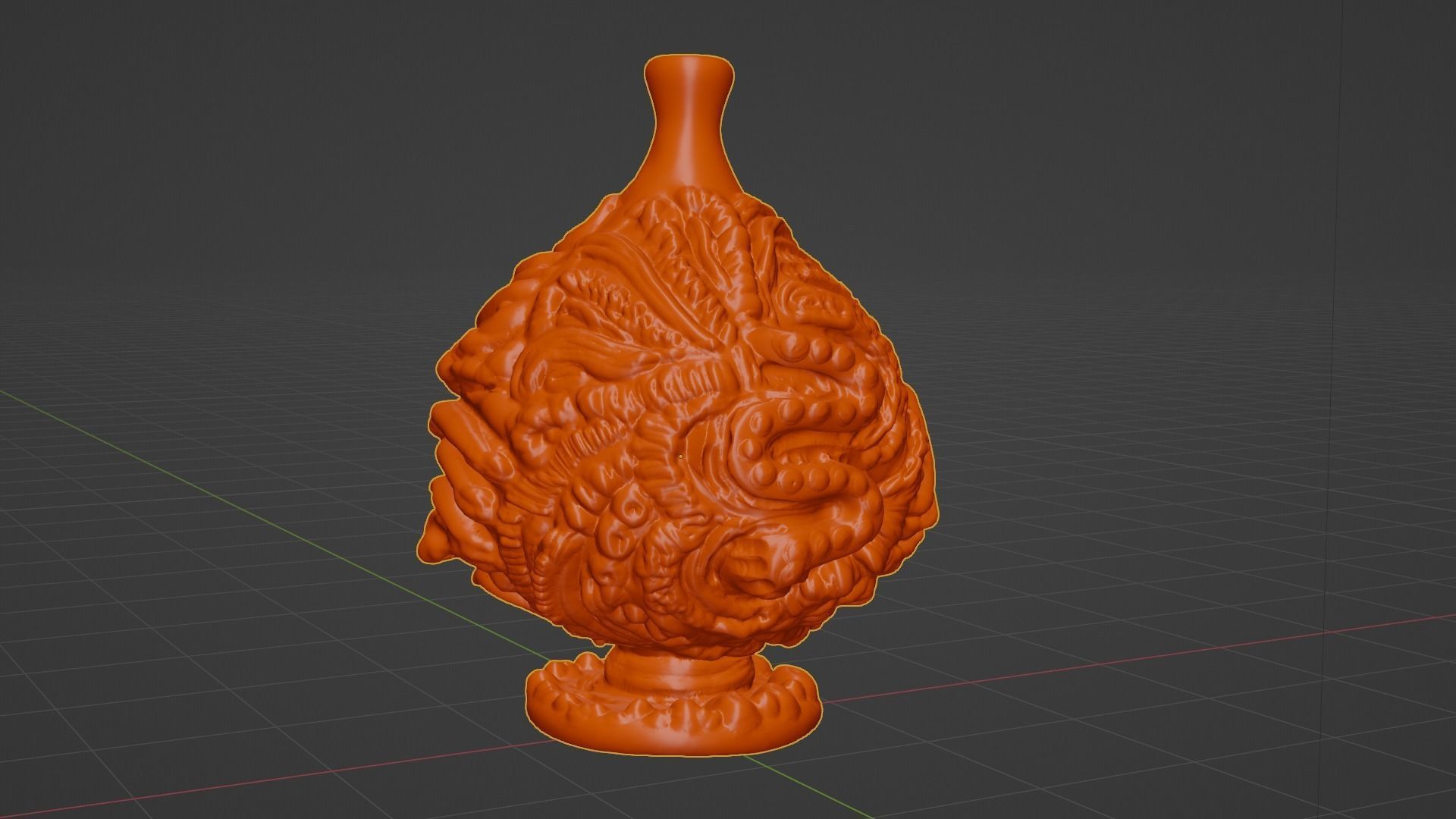 Serpe Terracotta Vase with Antique mandala details 3D model_25