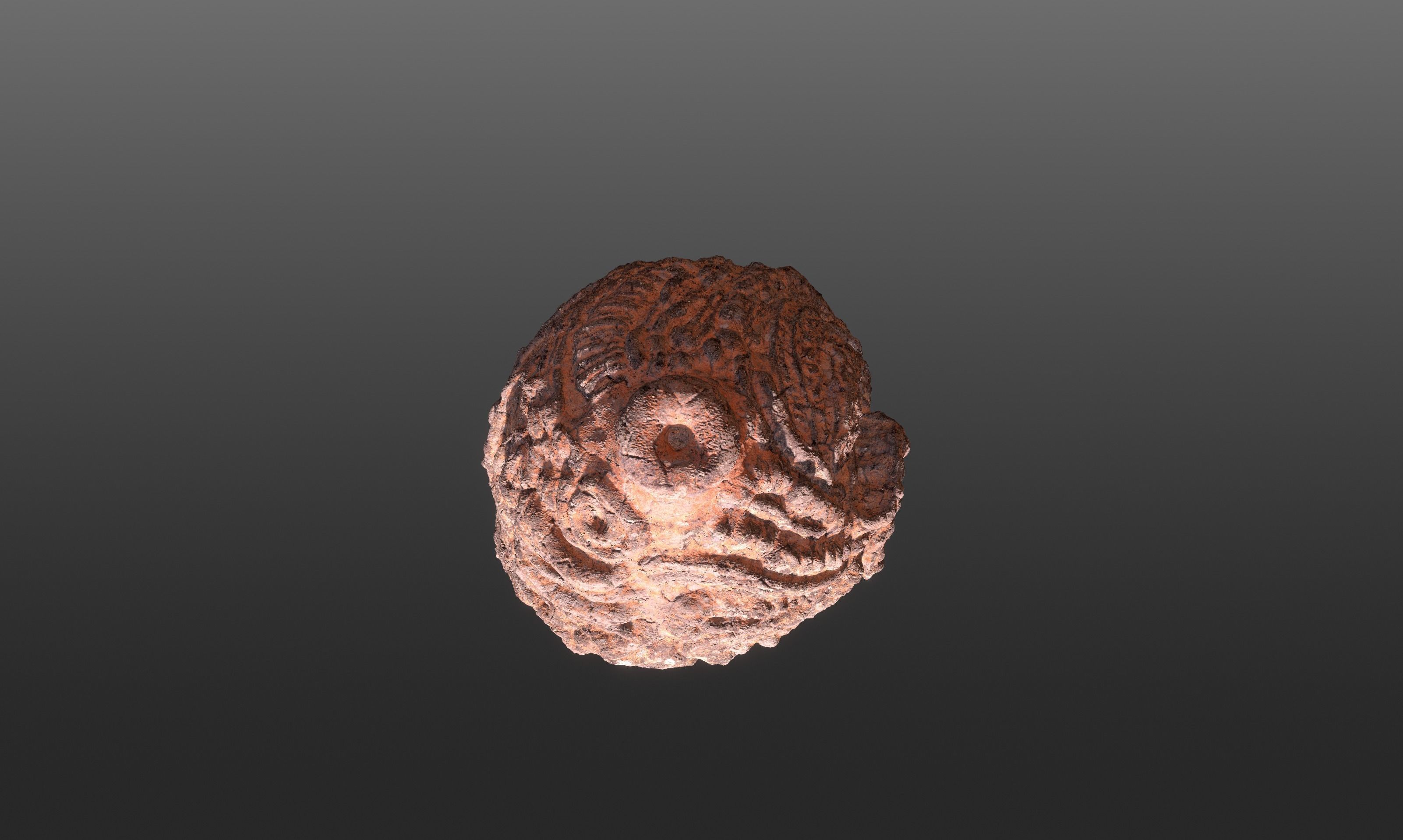 Serpe Terracotta Vase with Antique mandala details 3D model_14