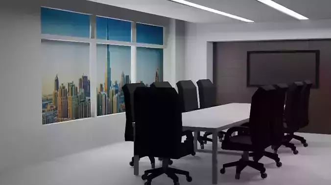 Low-Poly Conference Room Low-poly 3D model