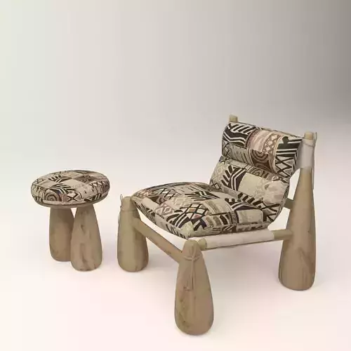 Bell Chair and Cutie Stool by Studio Sam Klemick