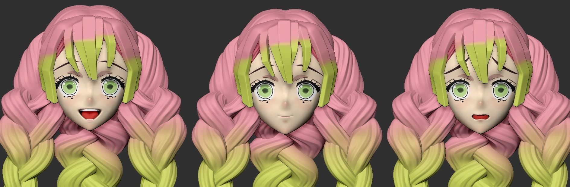 Mitsuri Kanroji  3D print model_1