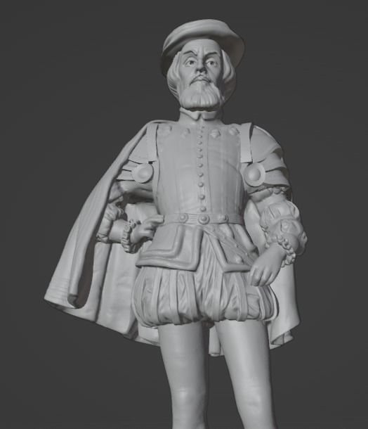 Hernan Cortes 3D print model_3