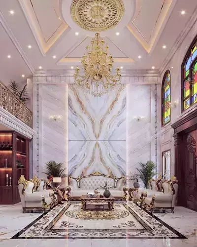 Classic livingroom - Vray for Sketchup 3D model
