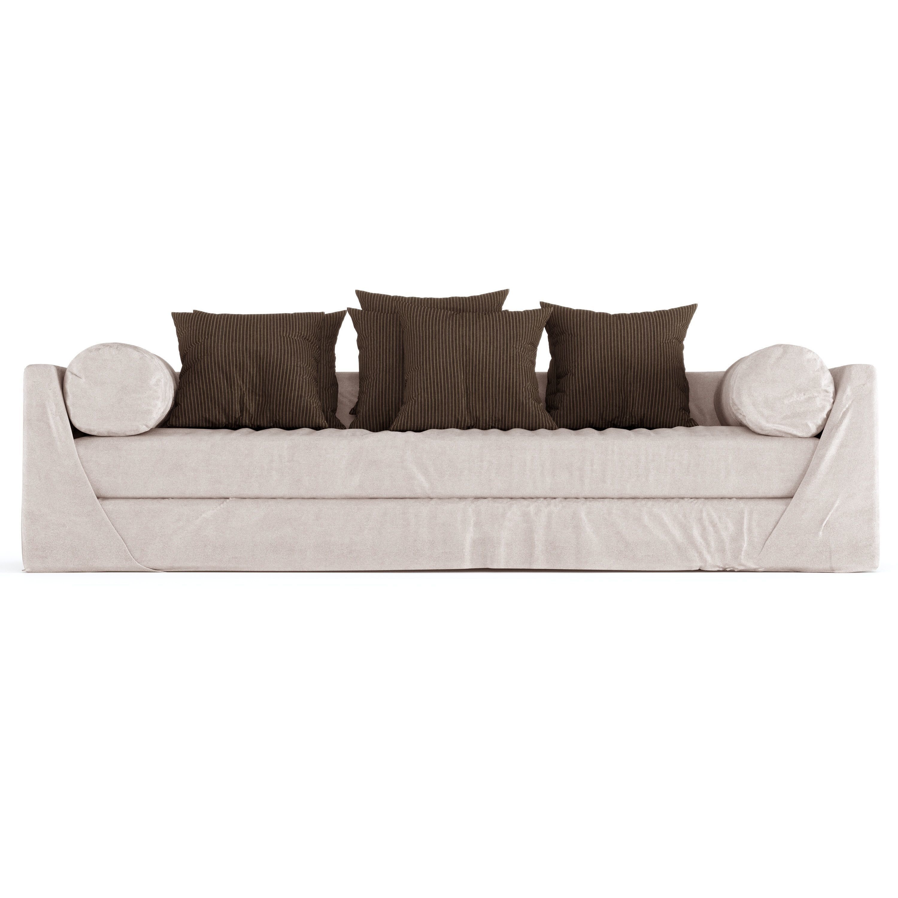 Modern Looking Covered Sofa 3D model_3