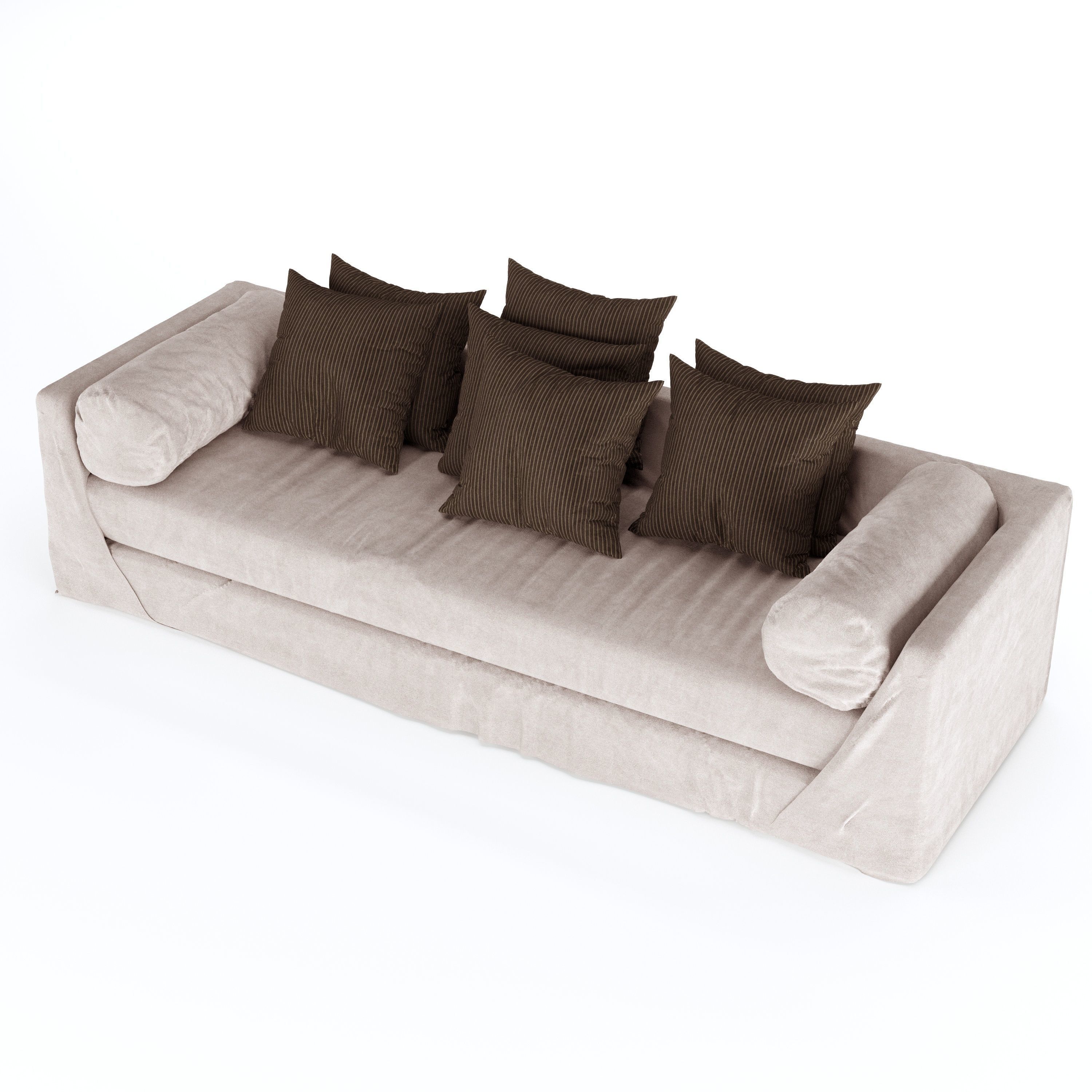Modern Looking Covered Sofa 3D model_6