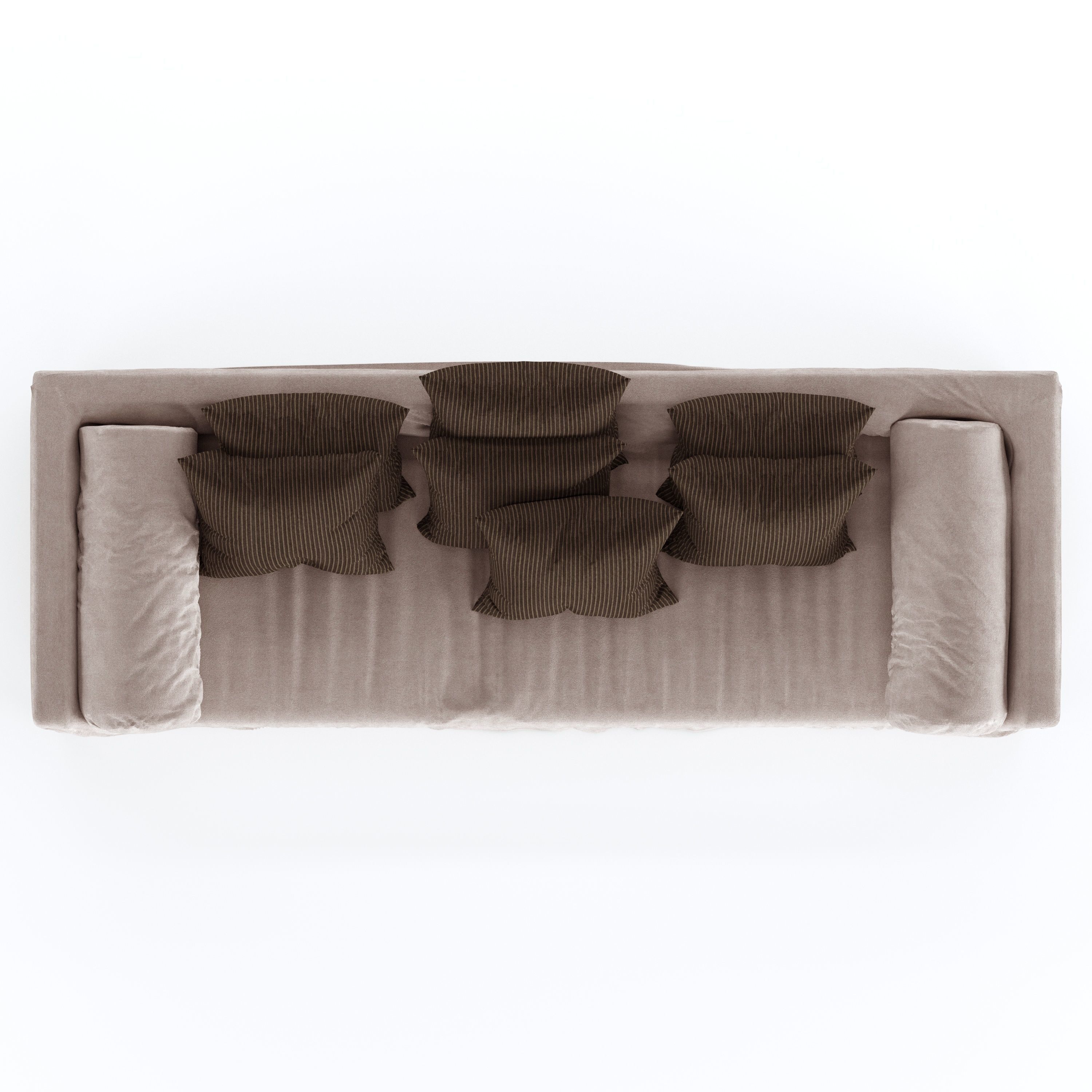 Modern Looking Covered Sofa 3D model_4