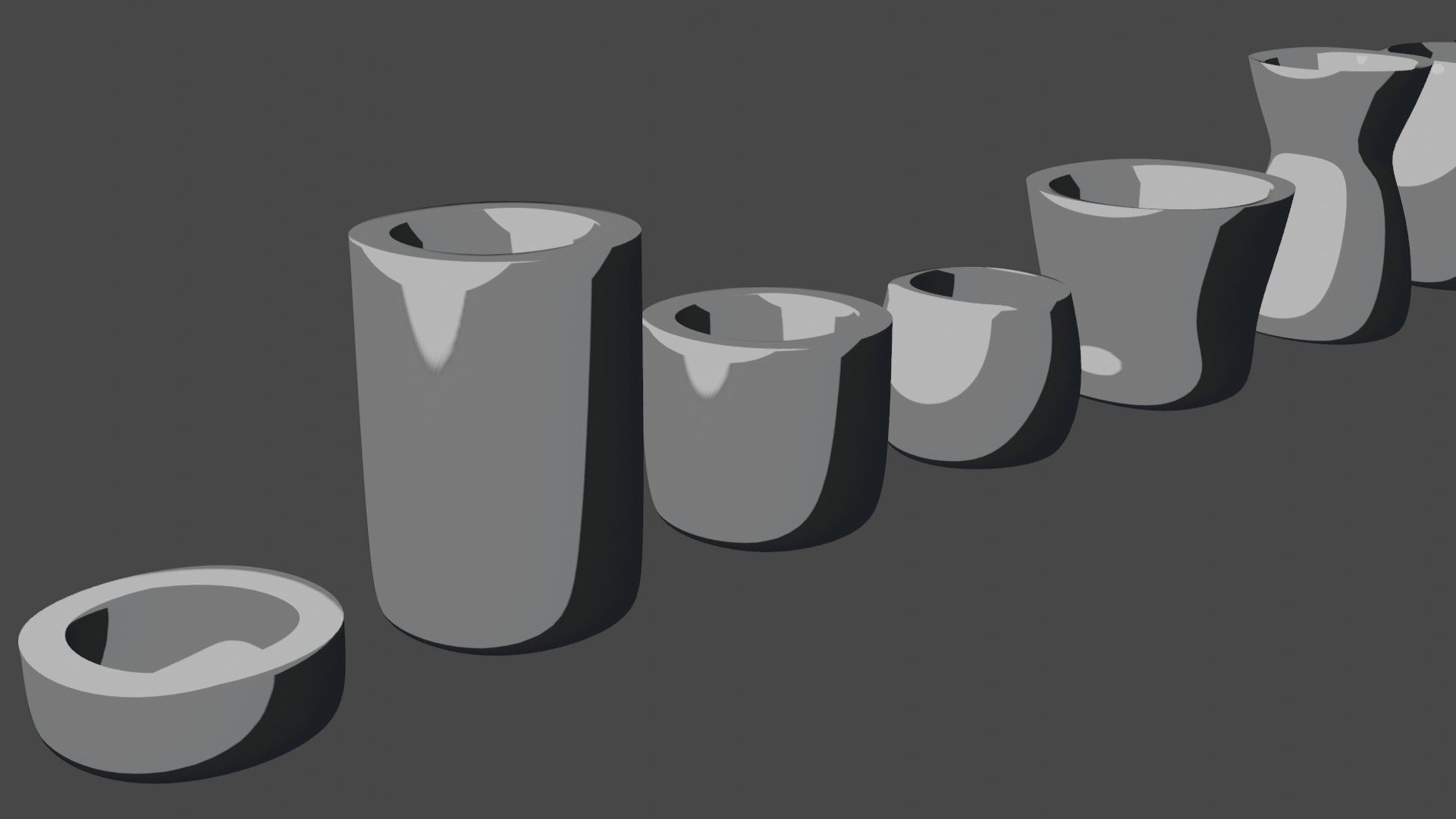 Pottery creator starter kit with vases and dishes 3D print model_36