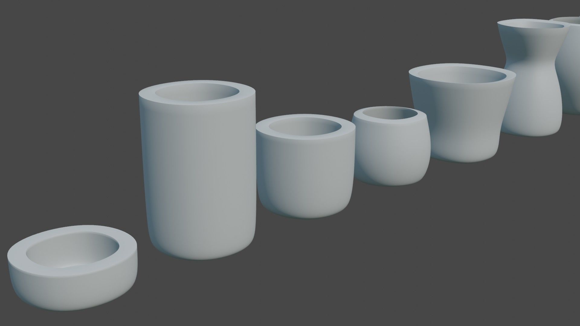 Pottery creator starter kit with vases and dishes 3D print model_16