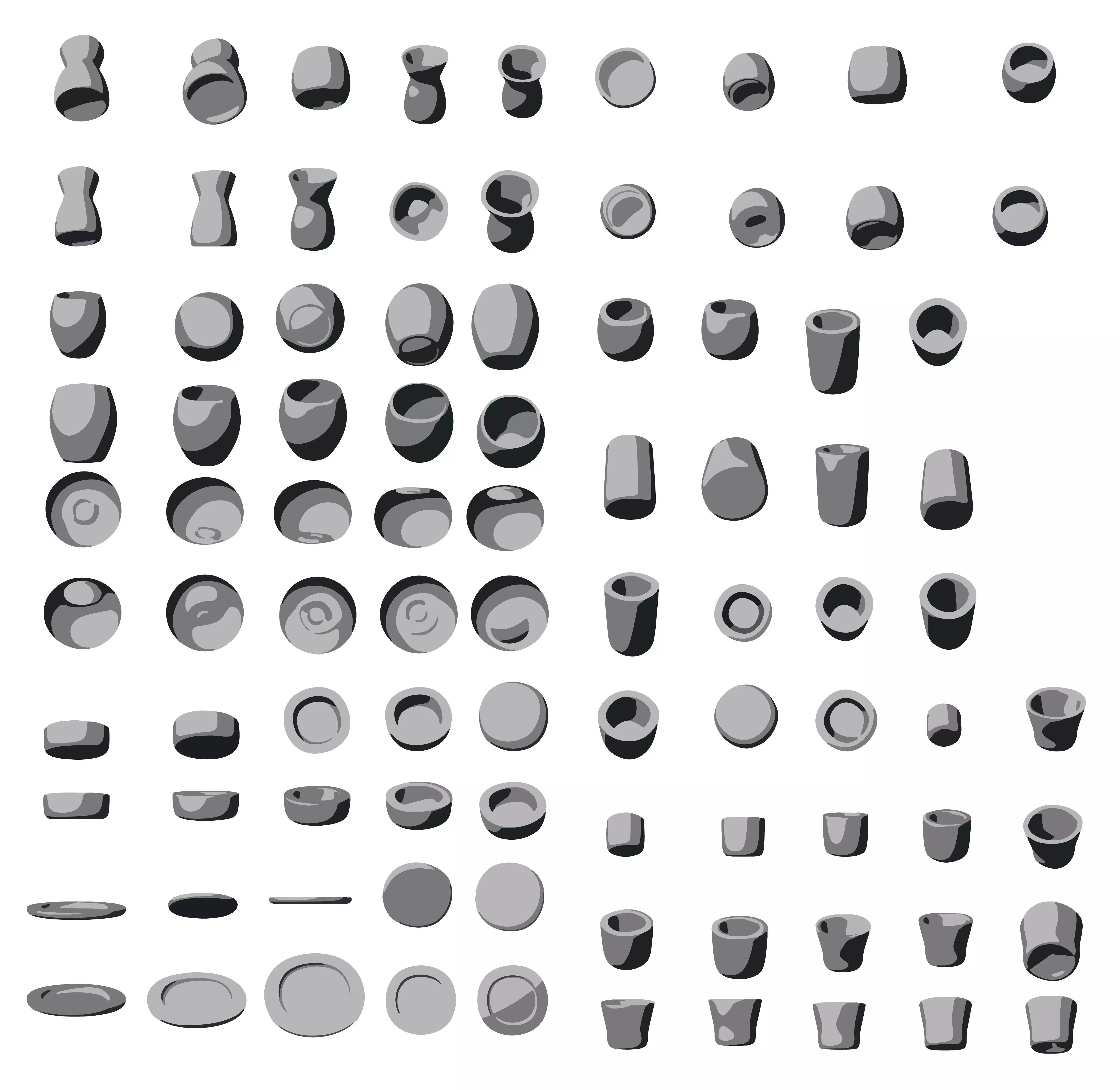 Pottery creator starter kit with vases and dishes 3D print model_0