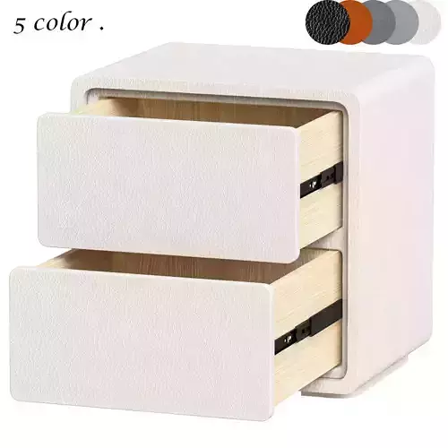 Modern Wood Nightstand with 2 Drawers Small and Stylish Bedroom