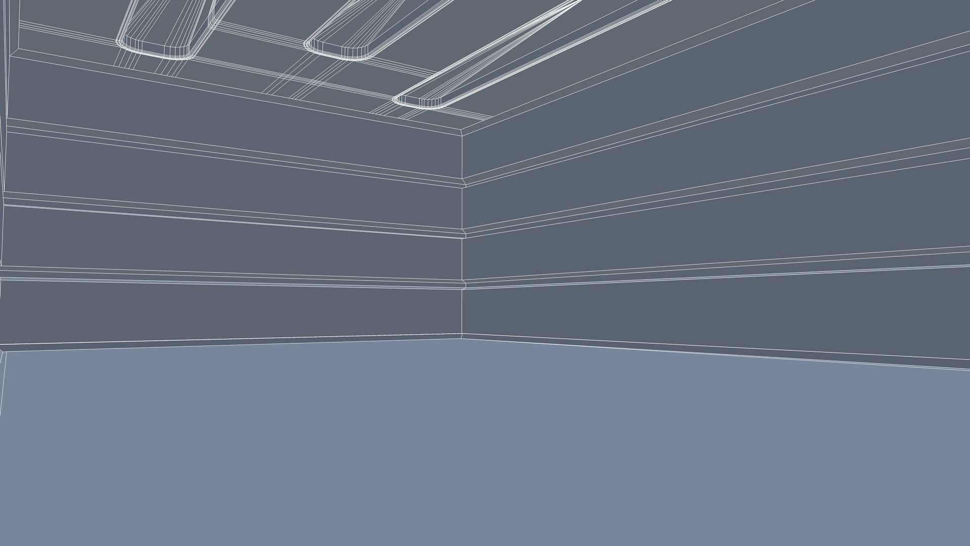 Futuristic Room Low-poly 3D model_8