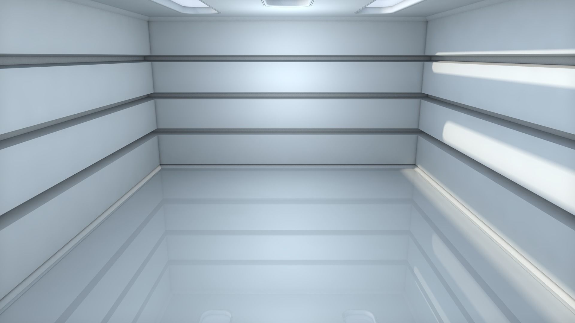 Futuristic Room Low-poly 3D model_2
