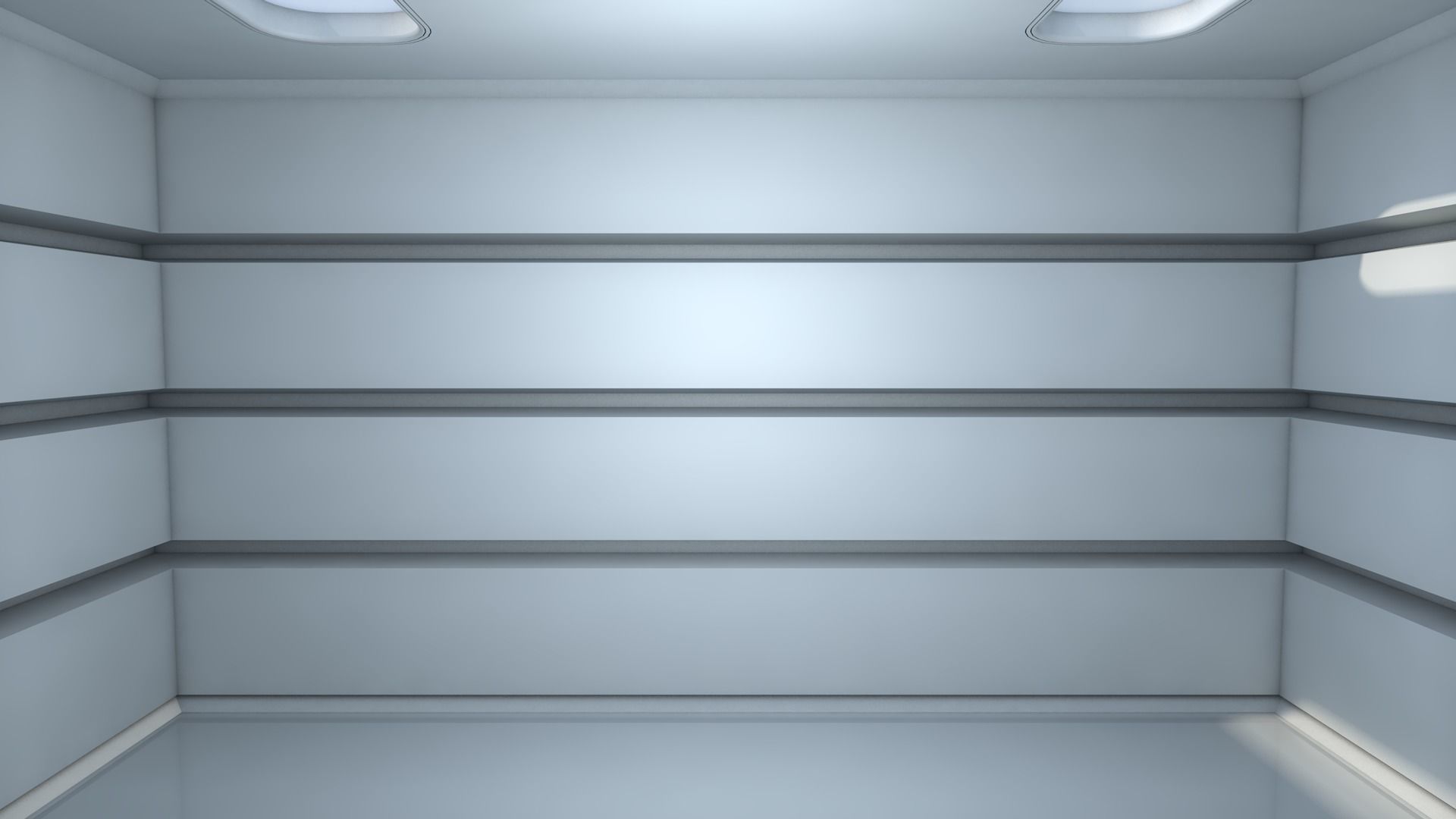 Futuristic Room Low-poly 3D model_4