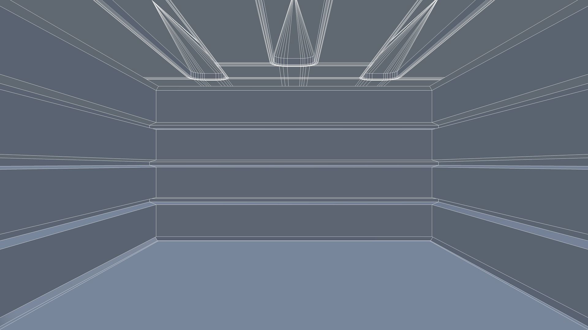 Futuristic Room Low-poly 3D model_5