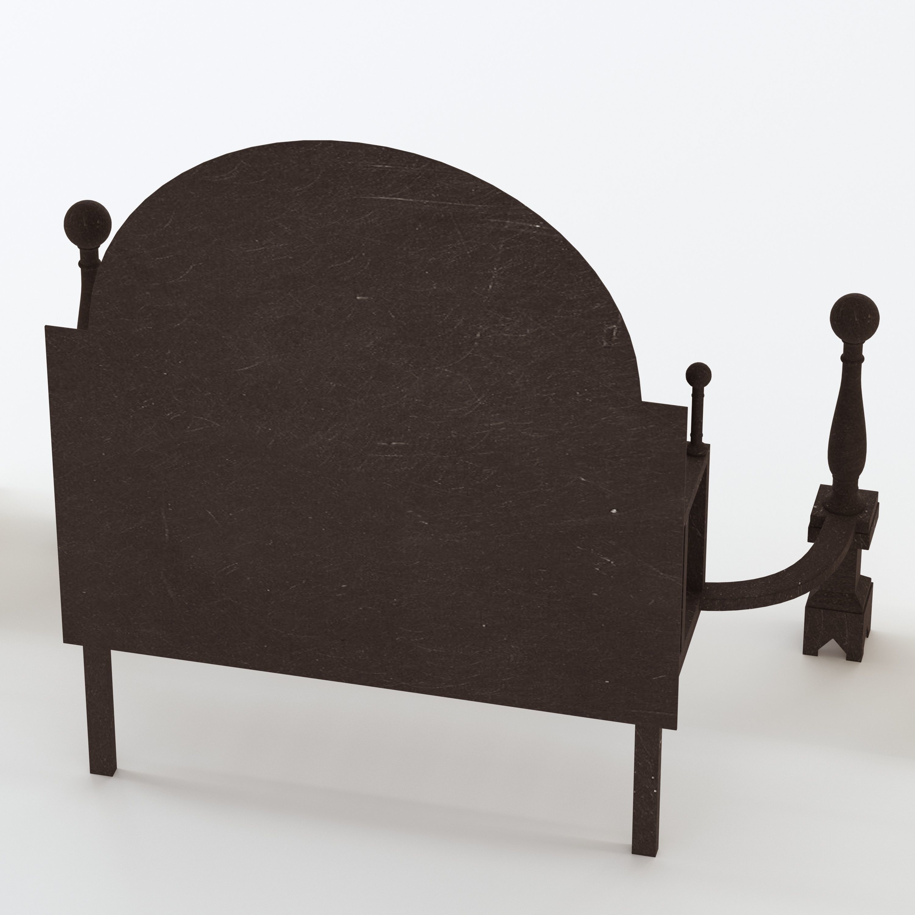 Victorian Style Fire Place and Basket 3D model_8