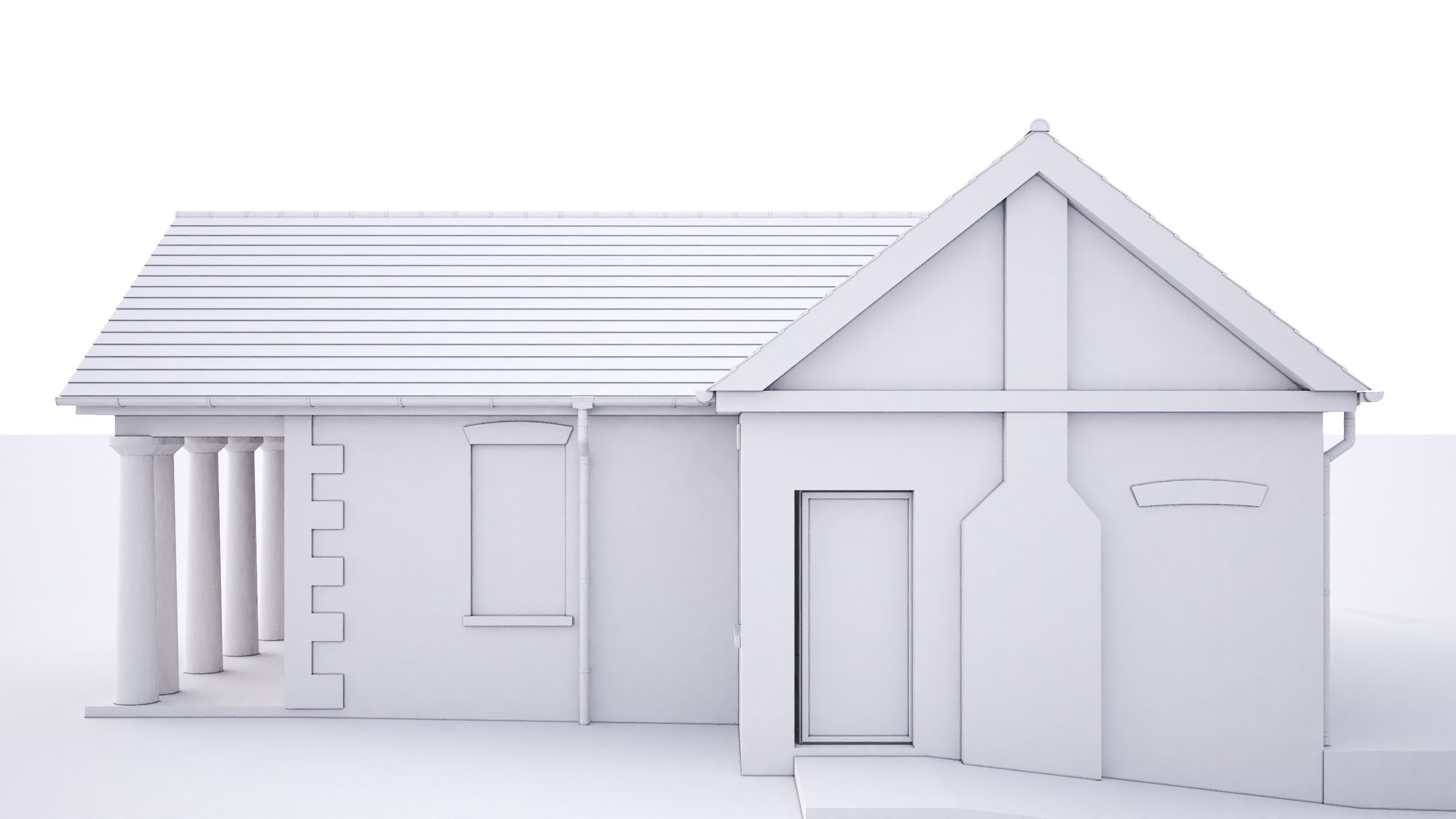 British House Park Farm 3D model_3