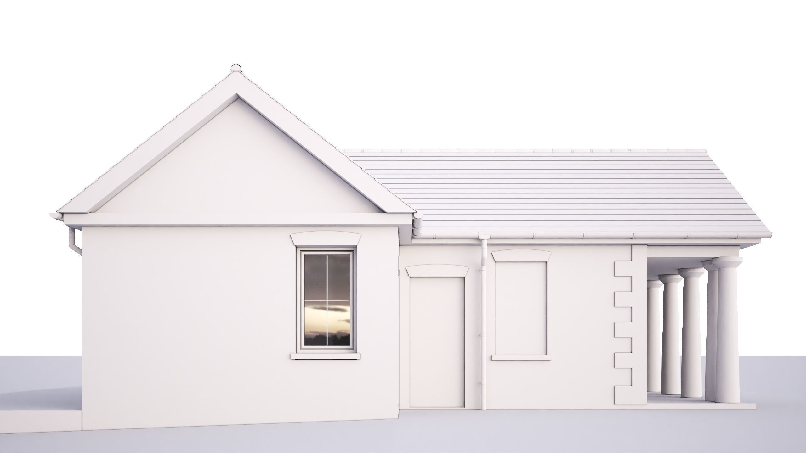 British House Park Farm 3D model_2