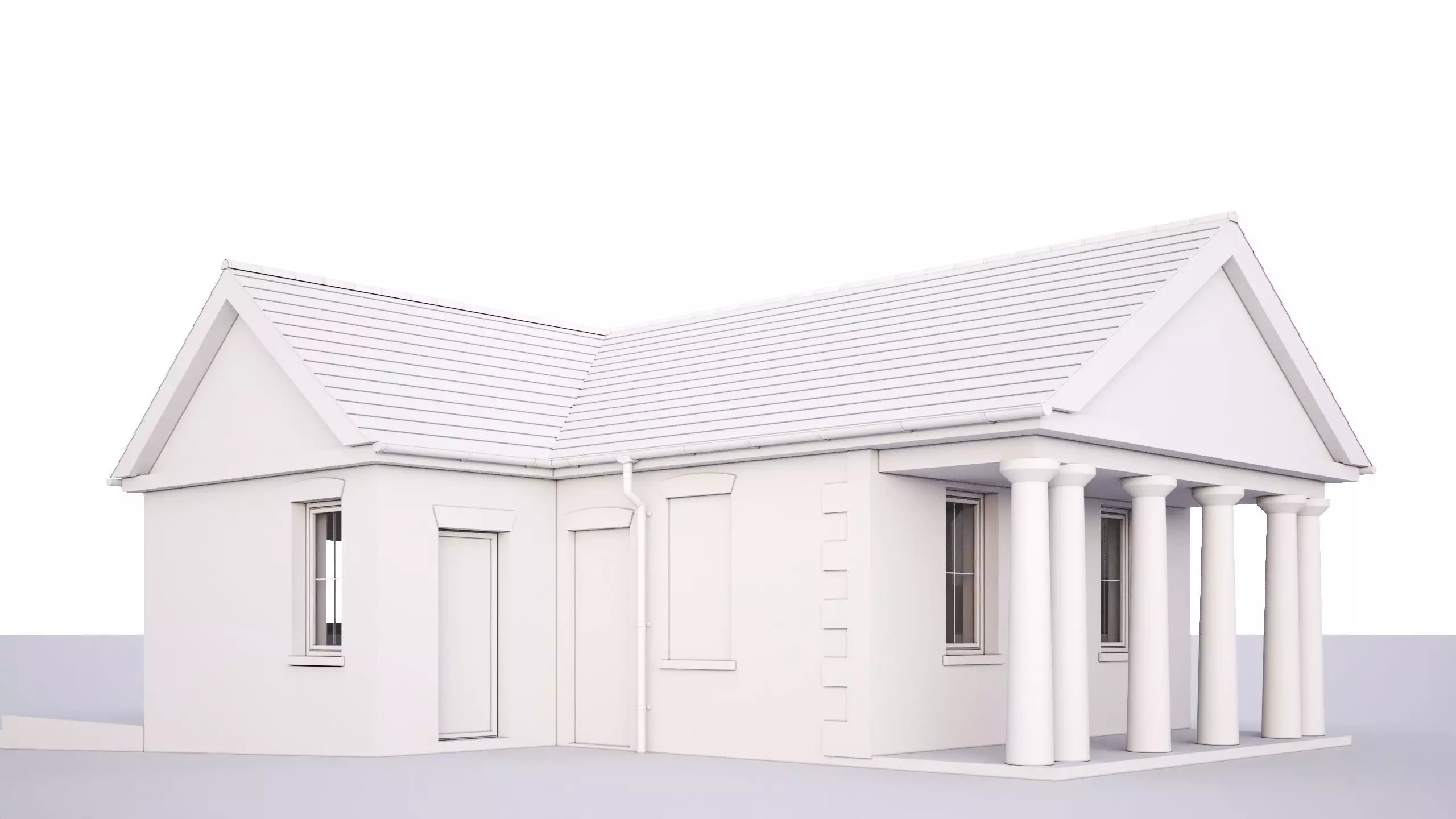 British House Park Farm 3D model_0