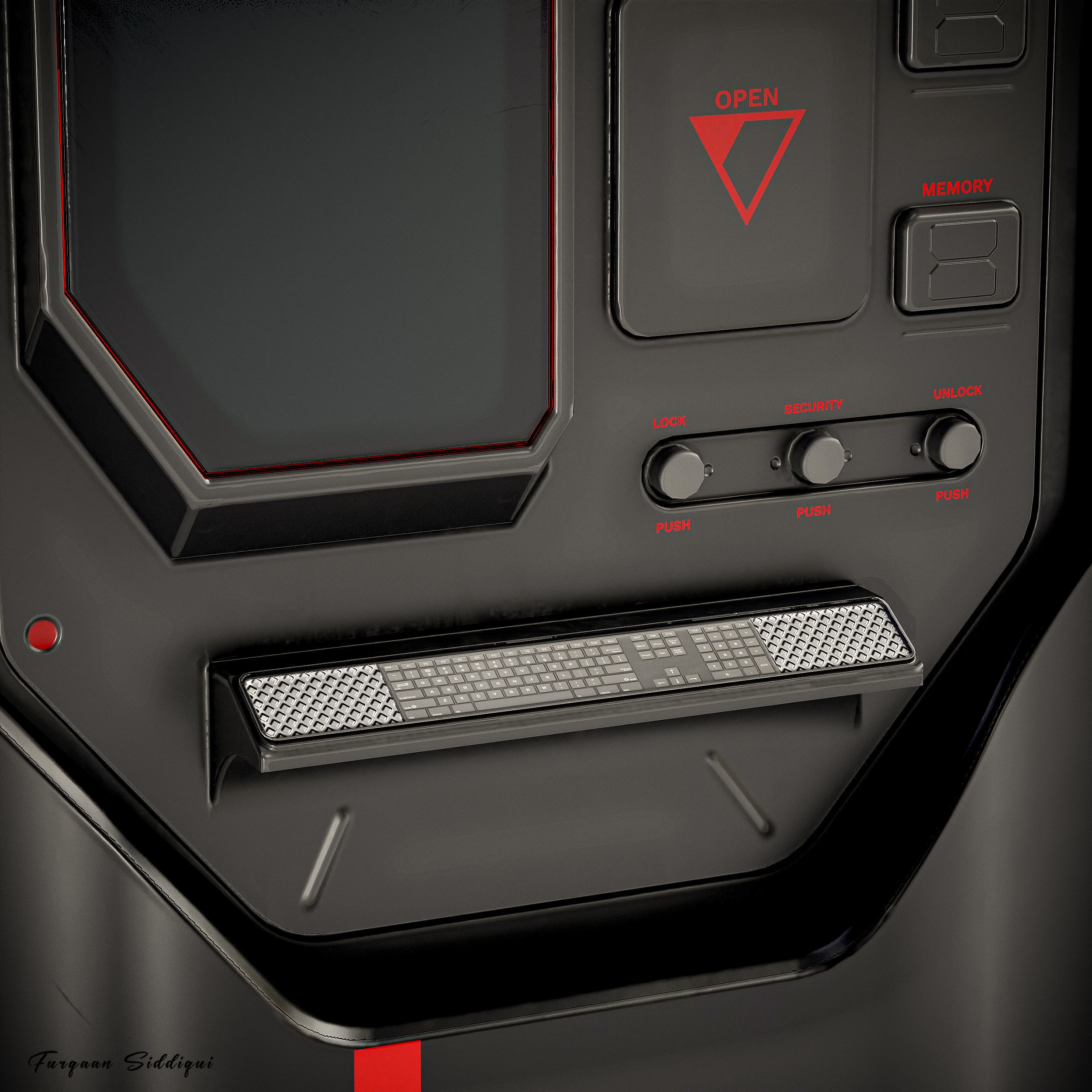 Sci-fi Console V2 PBR Low-poly 3D model_13
