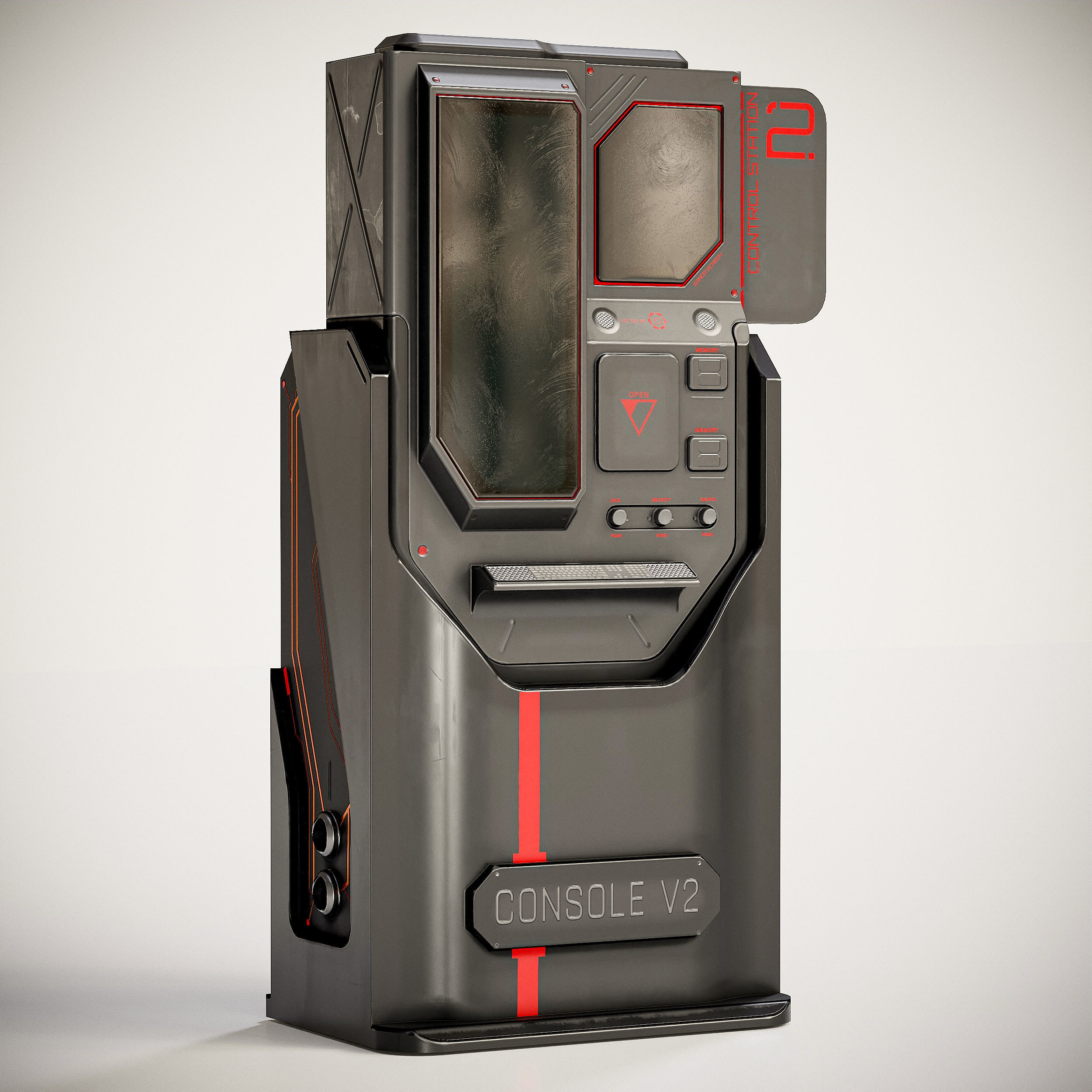 Sci-fi Console V2 PBR Low-poly 3D model_11