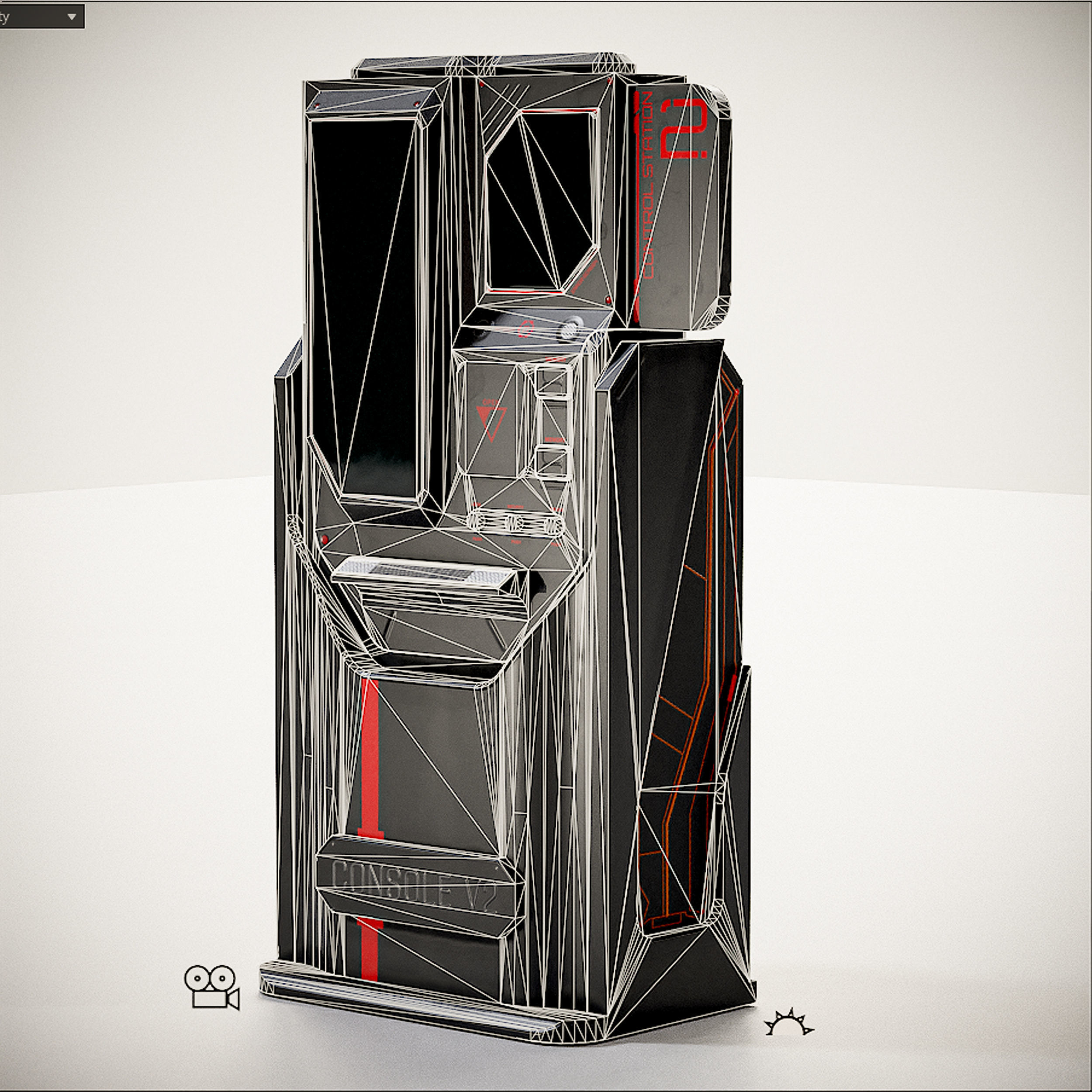 Sci-fi Console V2 PBR Low-poly 3D model_15