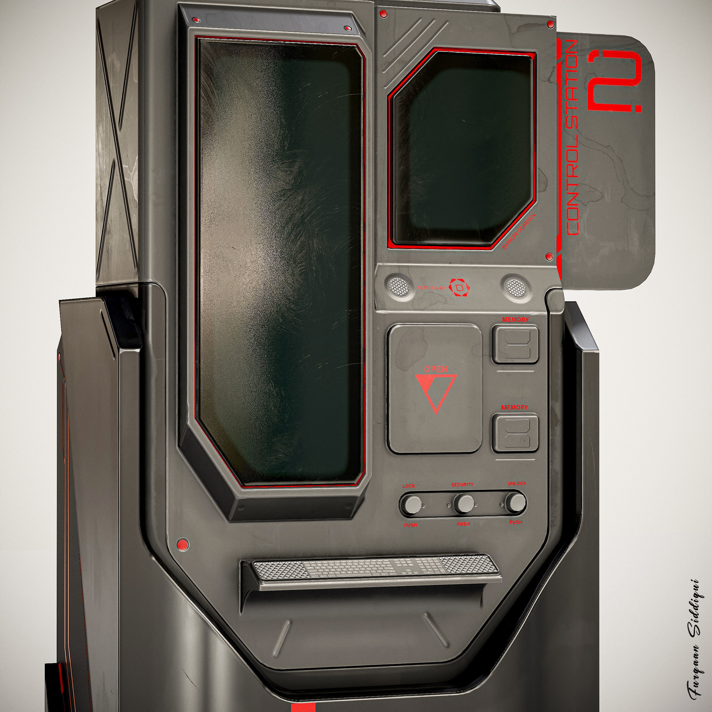 Sci-fi Console V2 PBR Low-poly 3D model_12