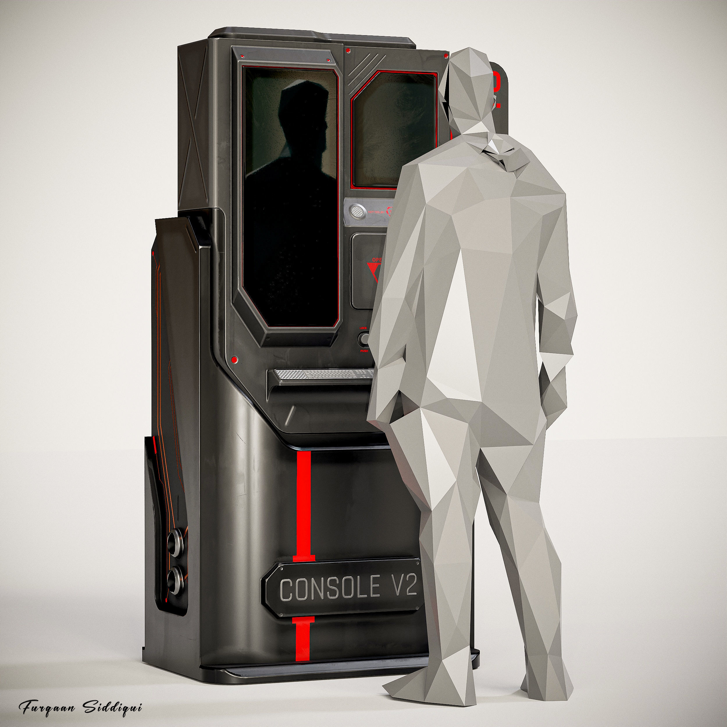 Sci-fi Console V2 PBR Low-poly 3D model_2