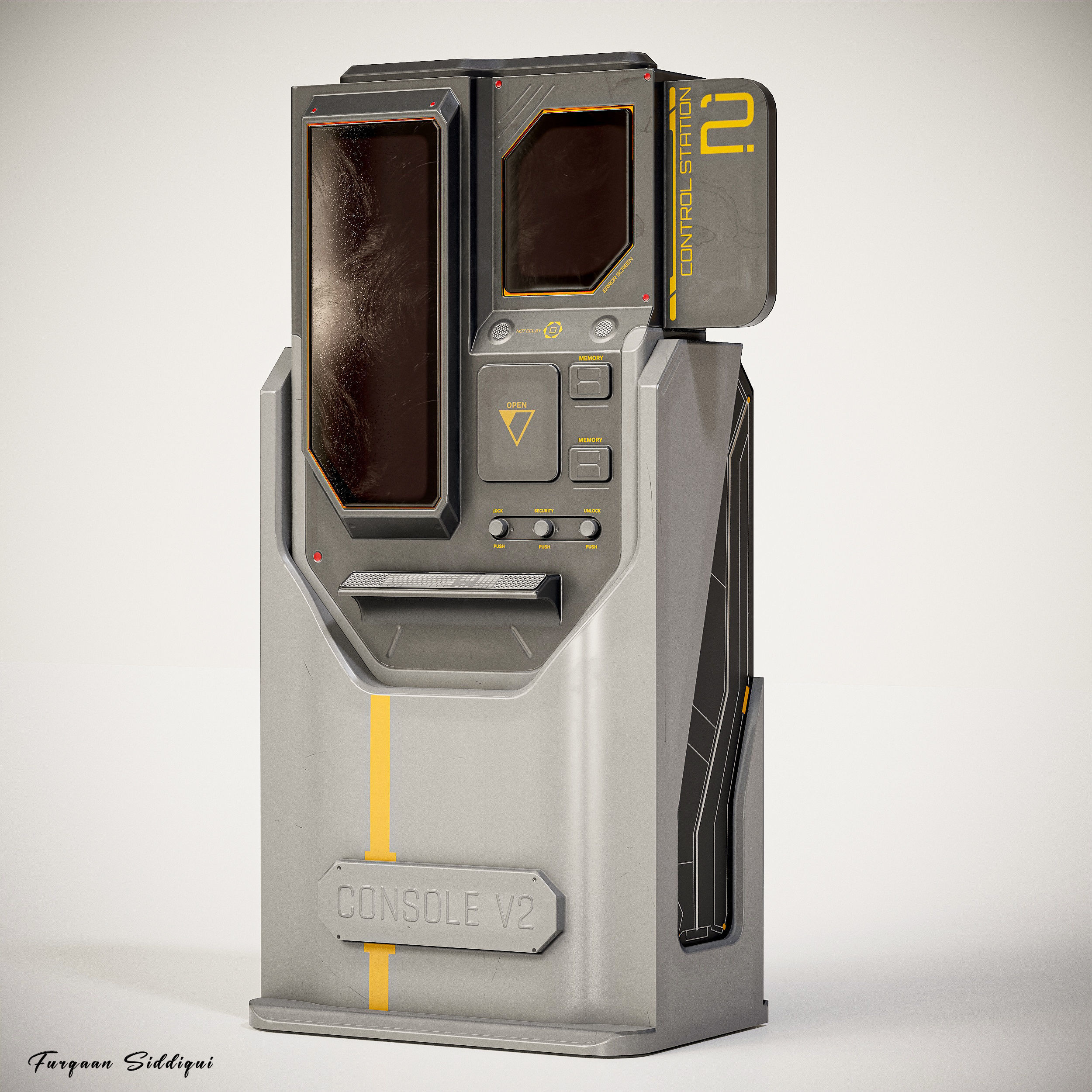 Sci-fi Console V2 PBR Low-poly 3D model_7