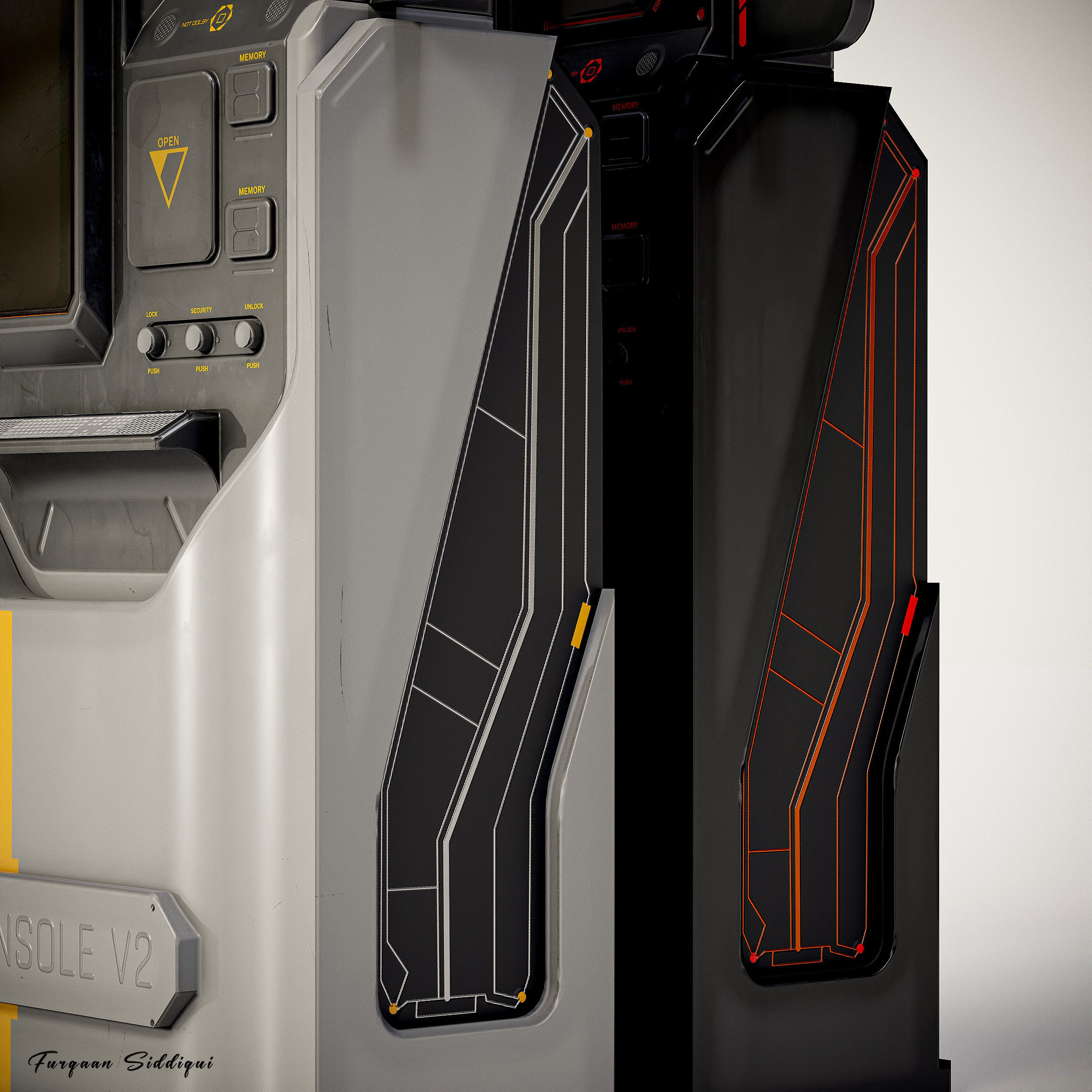 Sci-fi Console V2 PBR Low-poly 3D model_9