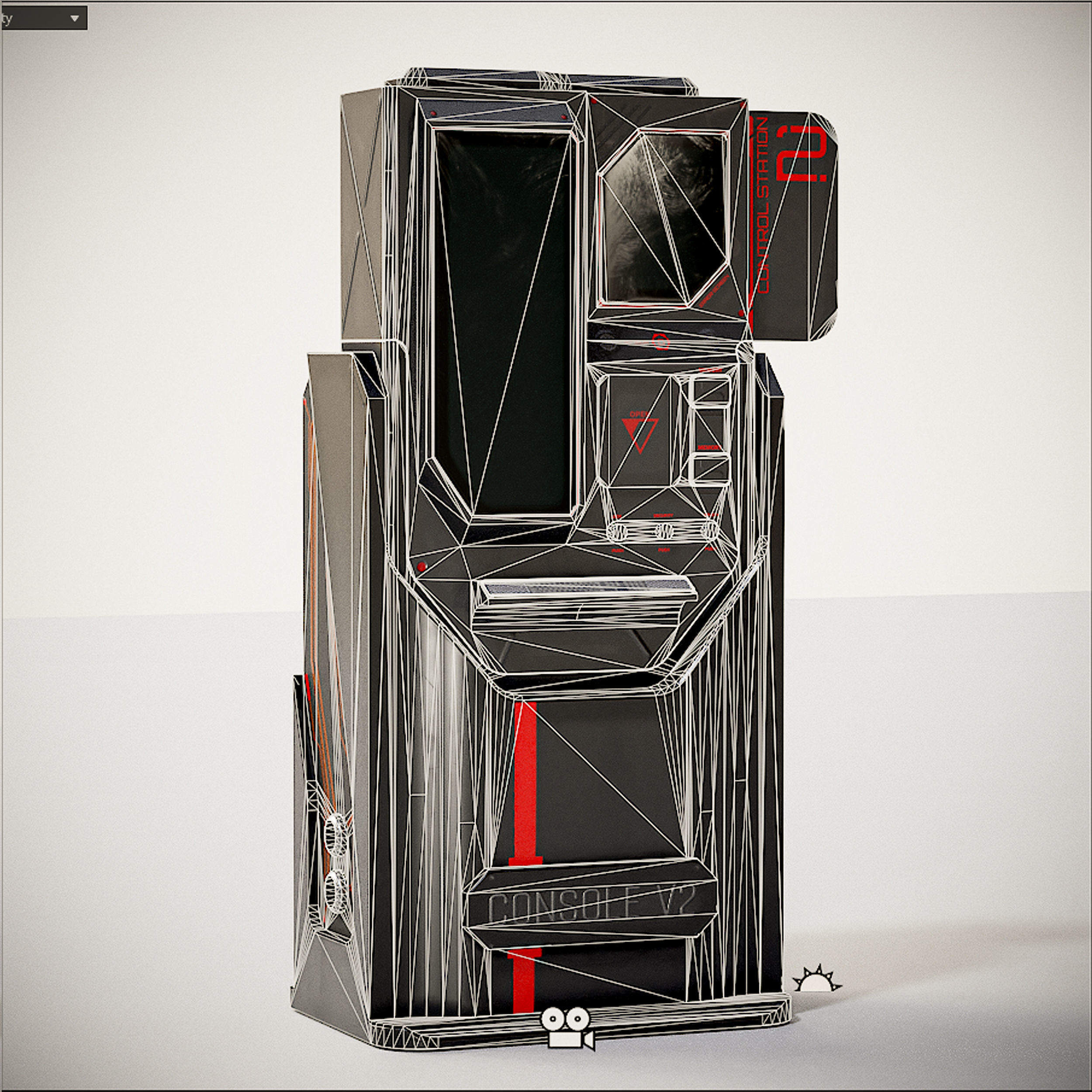 Sci-fi Console V2 PBR Low-poly 3D model_16