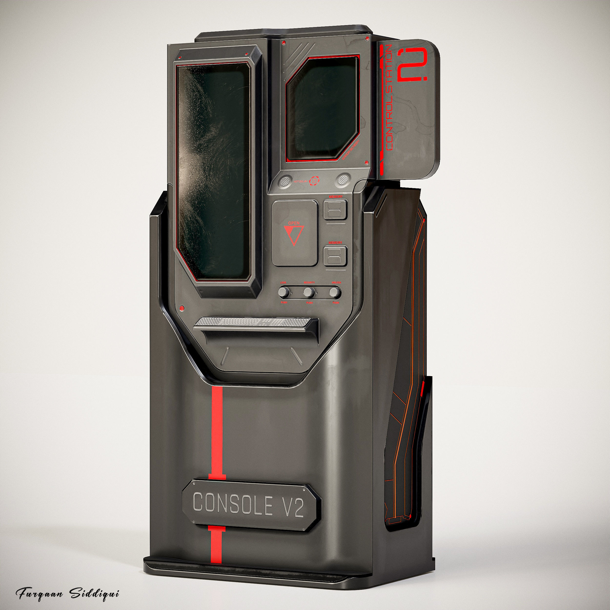 Sci-fi Console V2 PBR Low-poly 3D model_10