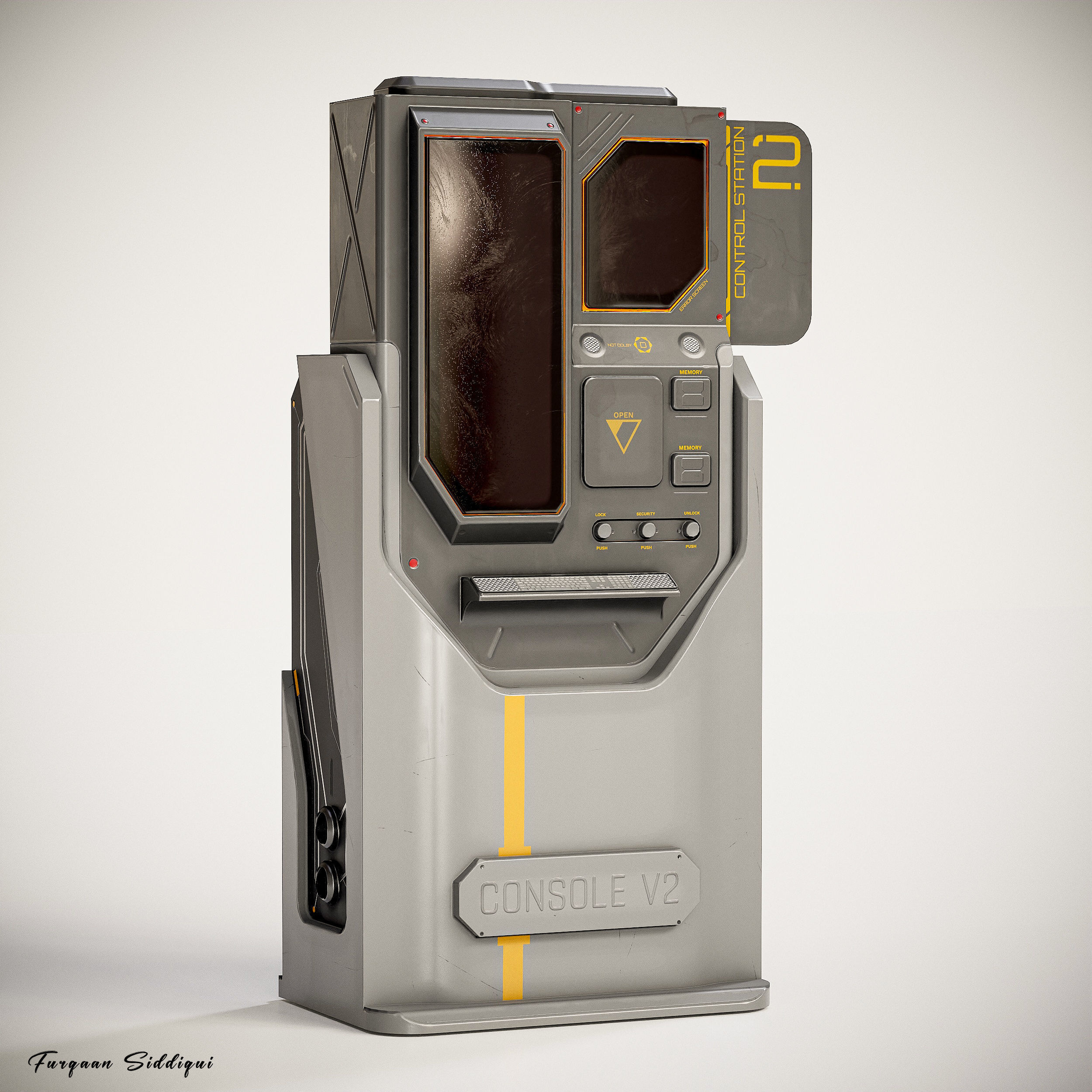 Sci-fi Console V2 PBR Low-poly 3D model_6