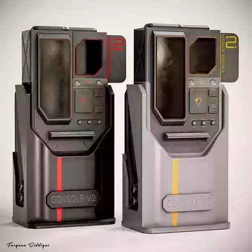 Sci-fi Console V2 PBR Low-poly 3D model