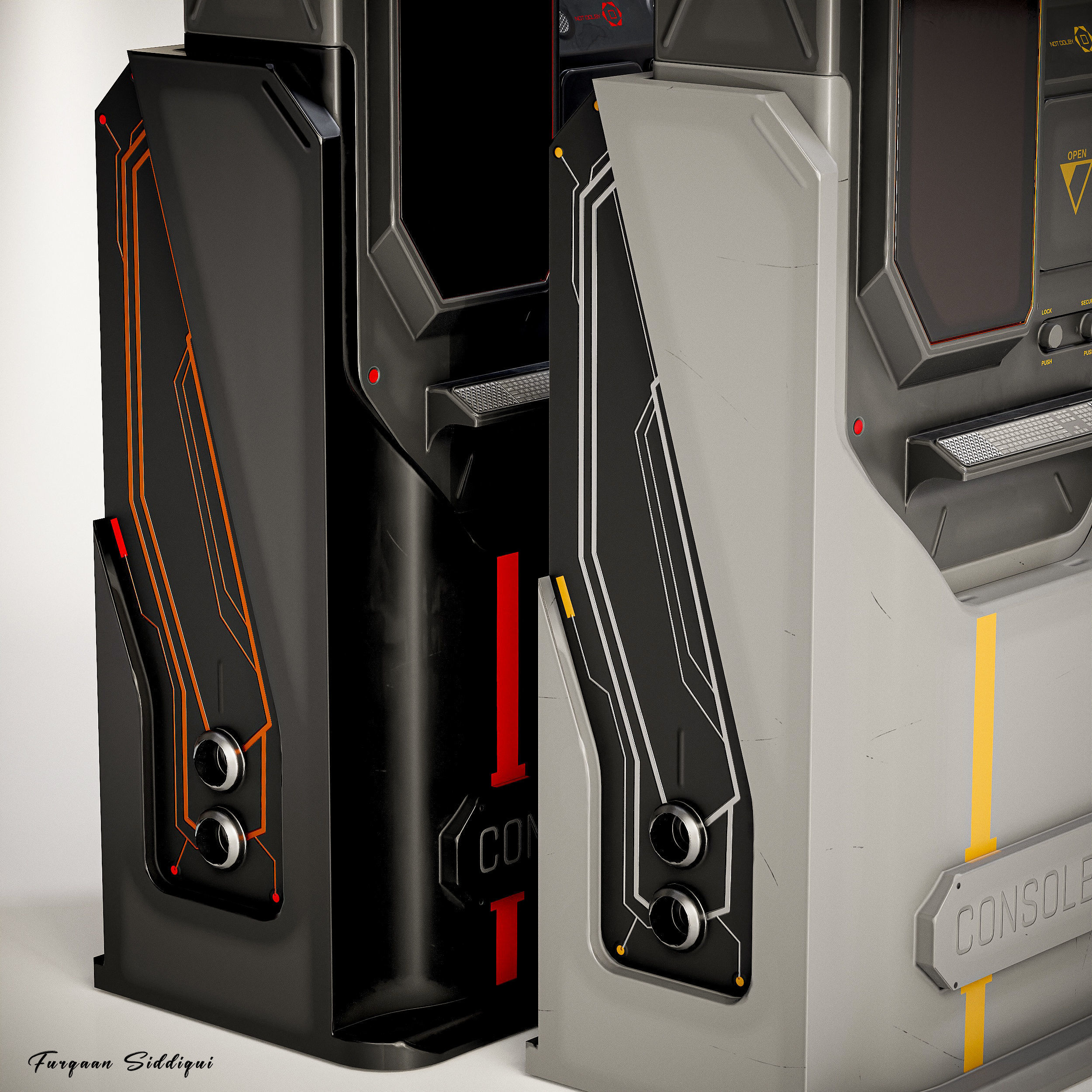 Sci-fi Console V2 PBR Low-poly 3D model_8