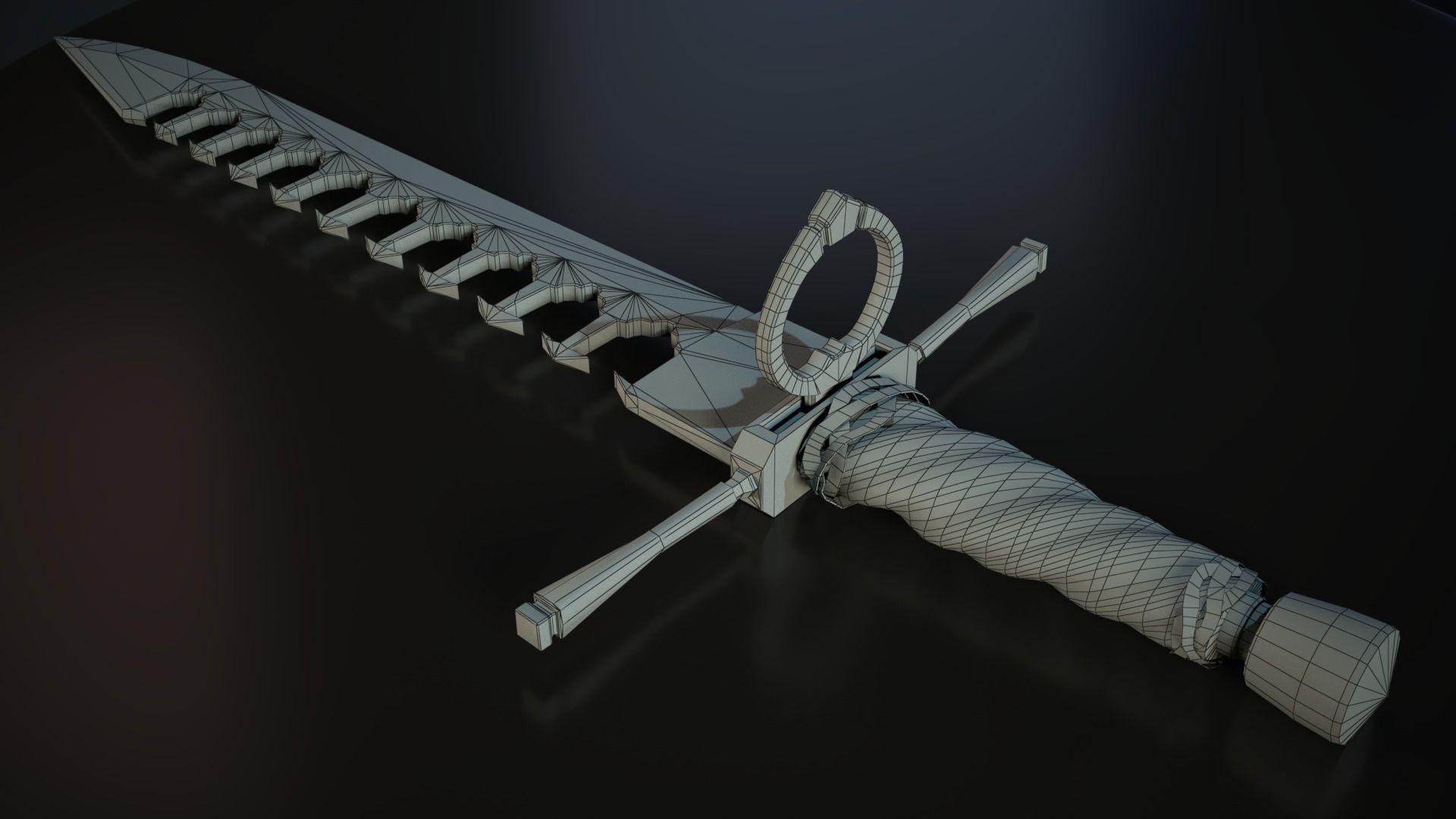 THE SWOARD-BREAKER Low-poly 3D model Low-poly 3D model_7