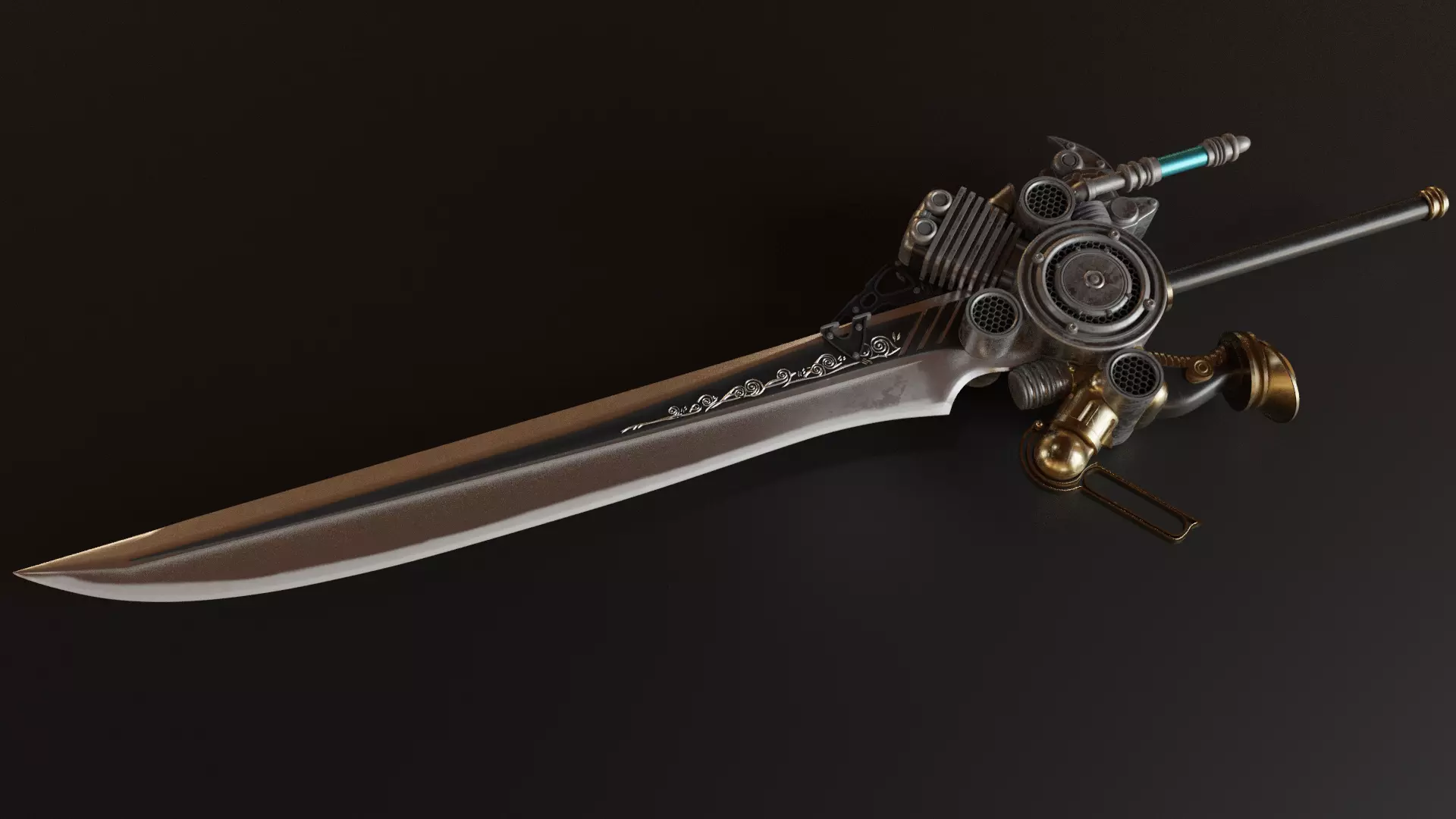 Engine Blade Final Fantasy XV Low-poly 3D model_0