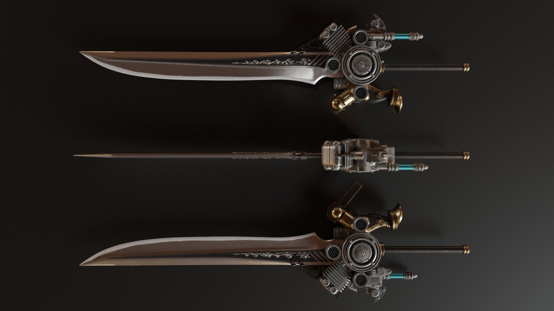 Engine Blade Final Fantasy XV Low-poly 3D model_3