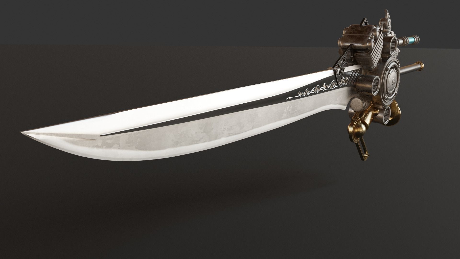 Engine Blade Final Fantasy XV Low-poly 3D model_4