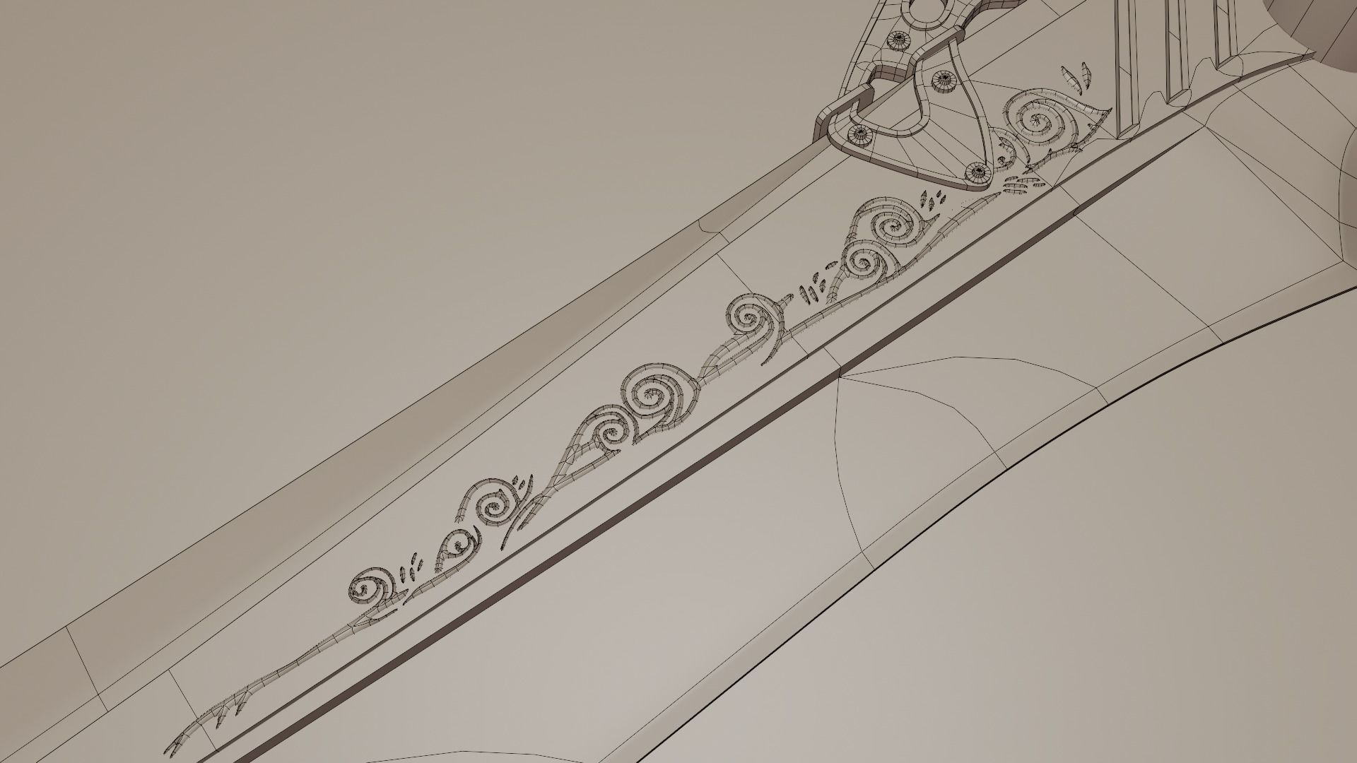 Engine Blade Final Fantasy XV Low-poly 3D model_8