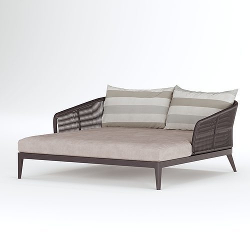 Rattan Outdoor Daybed 3D model