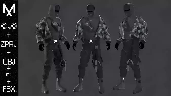 Streetwear Male OBJ mtl FBX ZPRJ