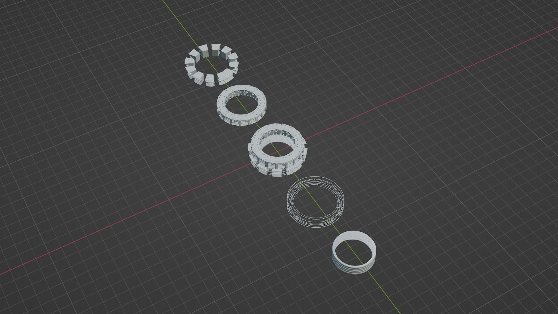 sci-fi mech compontent circular kitbash 3D model 3D print model_23